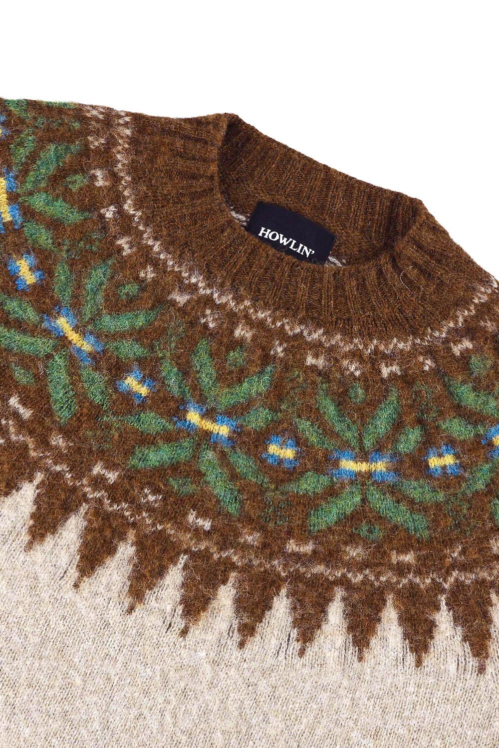 Howlin' Maglia girocollo in lana shetland disegno nordico MAGIC VOODOO NUTS 