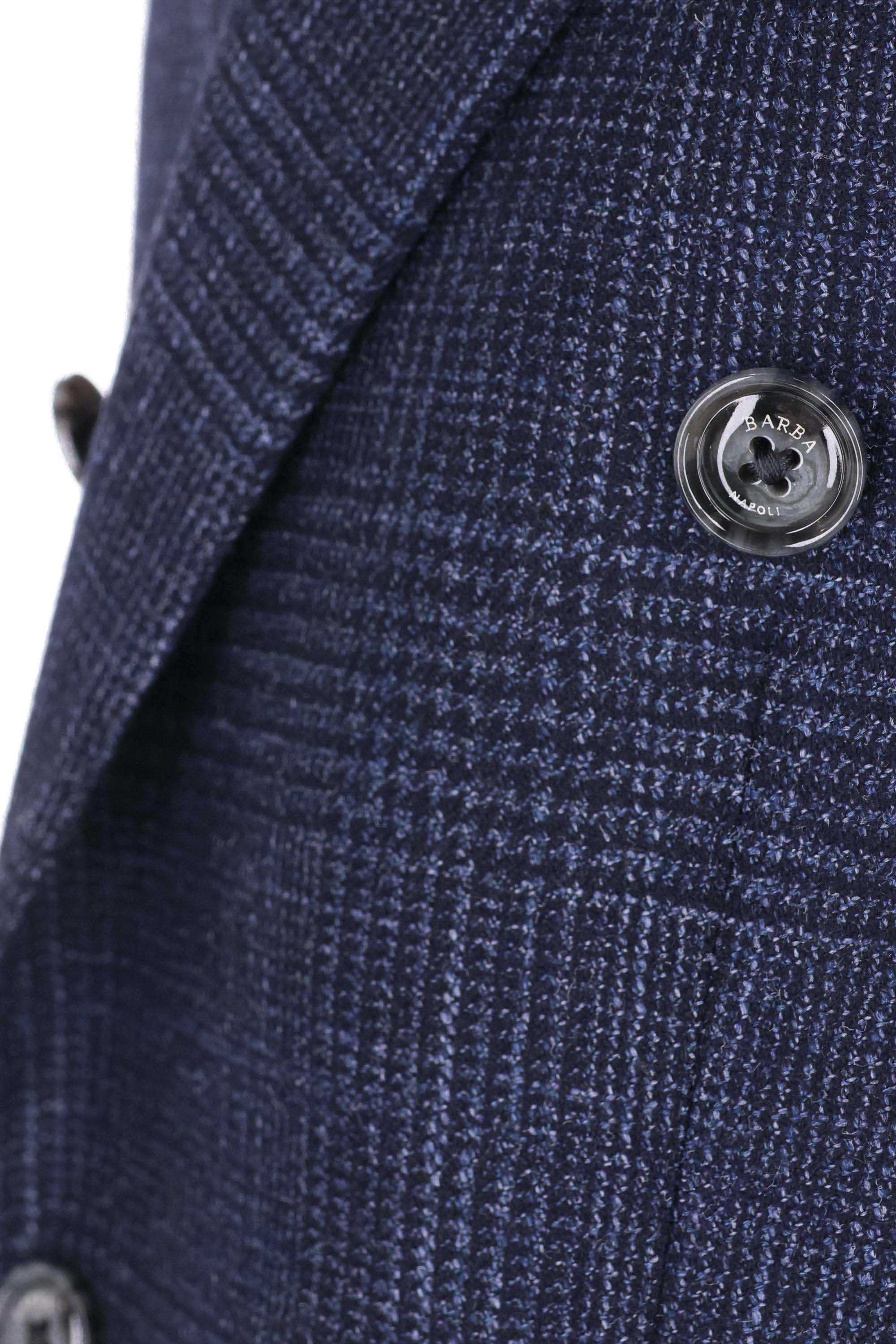 Barba Giacca sartoriale principe di Galles in lana-seta-cashmere DP__51054 0088 