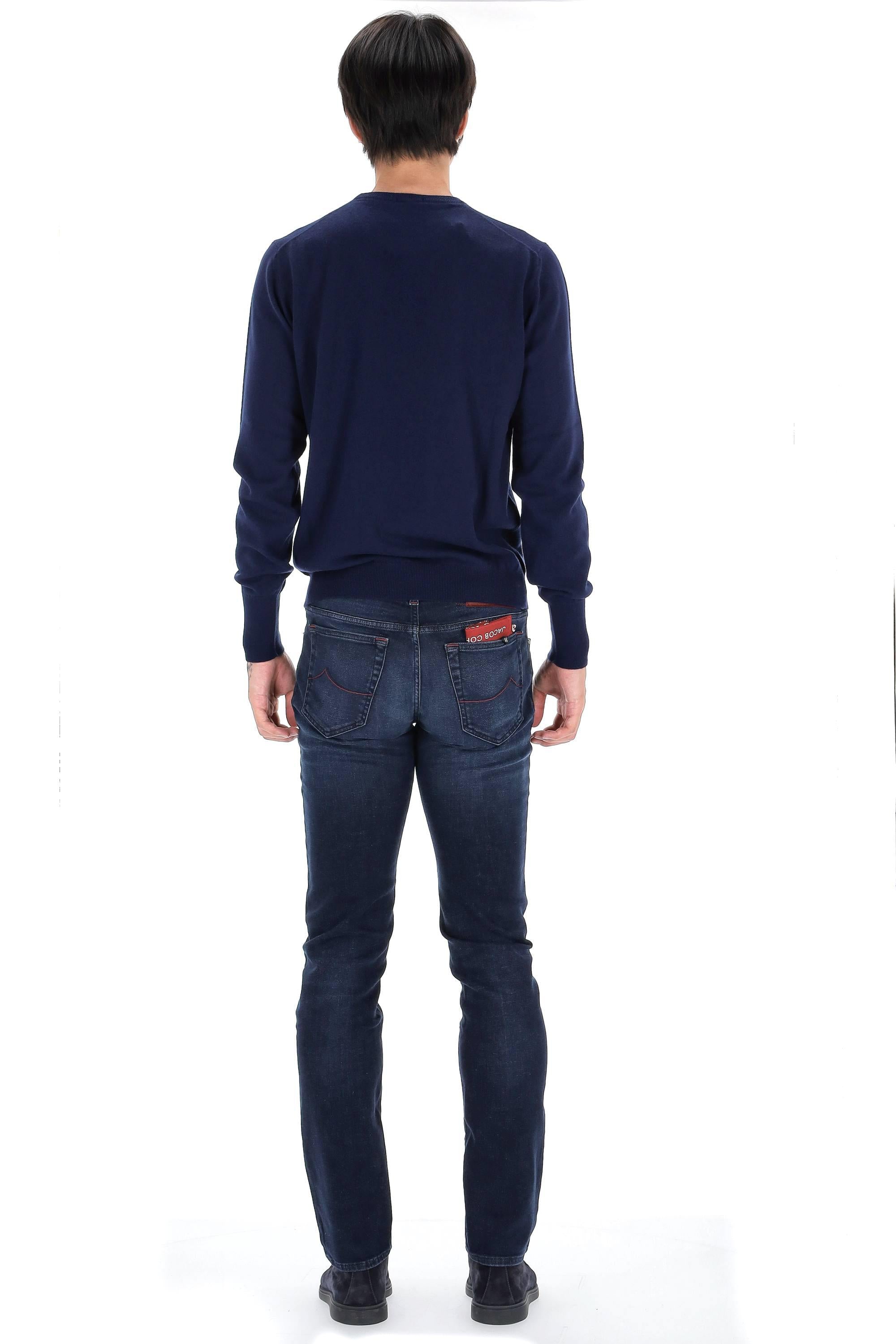 Drumohr Maglia girocollo in puro cashmere tinta unita D1K103L/3 781 