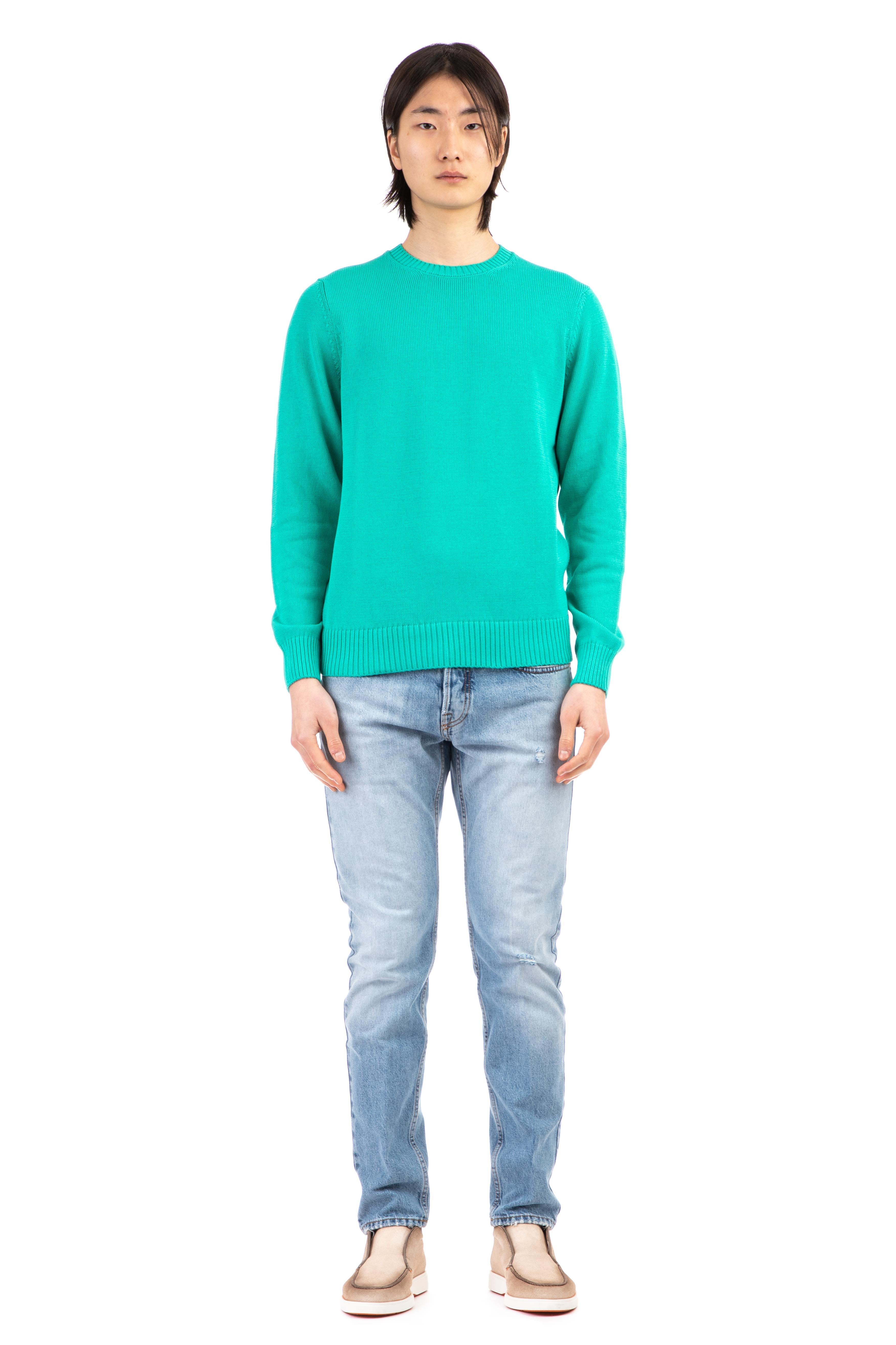 Maglia girocollo in cotone finezza 5 D8Z103/4 411 Drumohr 