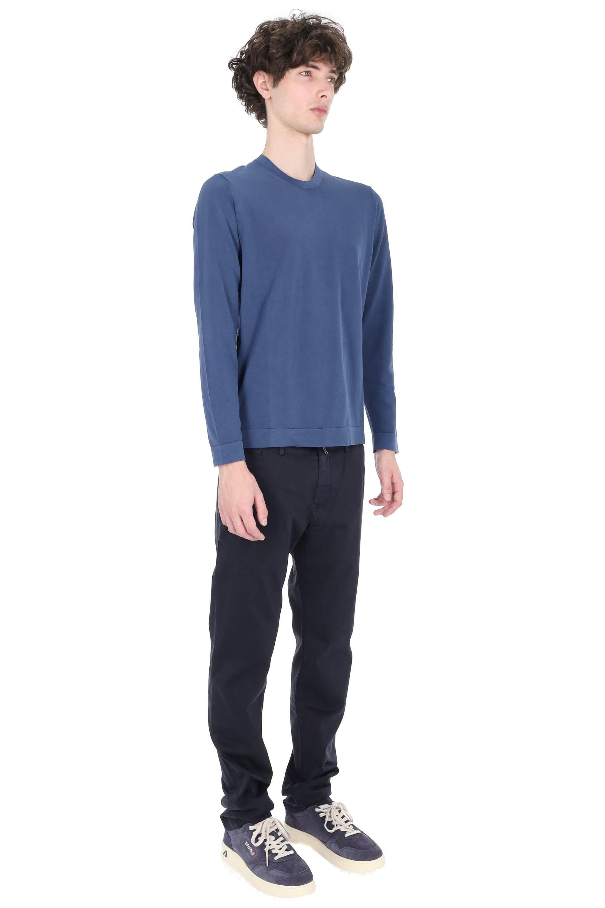 Drumohr T-shirt manica lunga in leggero cotone frosted D0GF113NL-4 770 