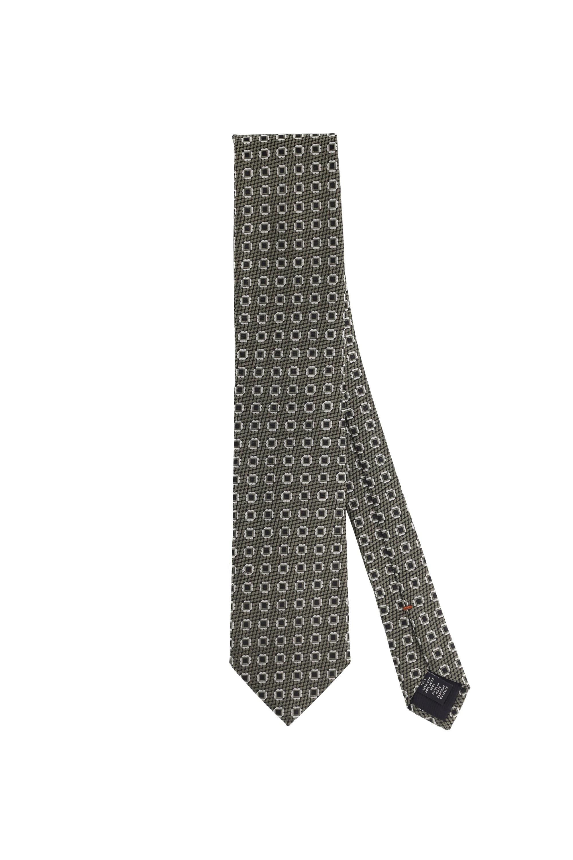 Zegna Cravatta micro disegno in seta RZ8D81TA8-1P8/3 GN1 
