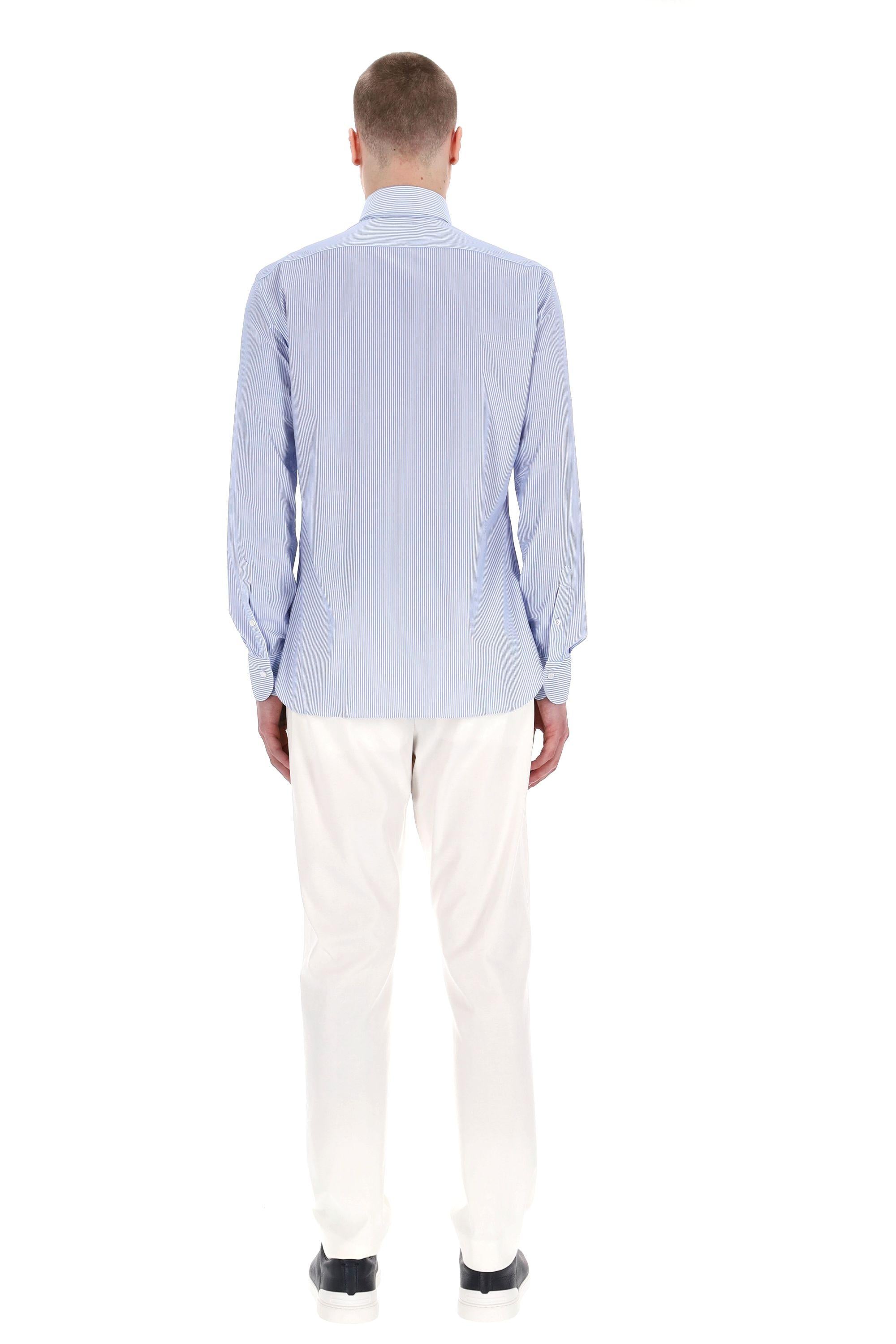 Camicia bacchettata in tessuto tecnico superlight linea Culto "La Polo" CKU13P0147008.U 0001 Barba 