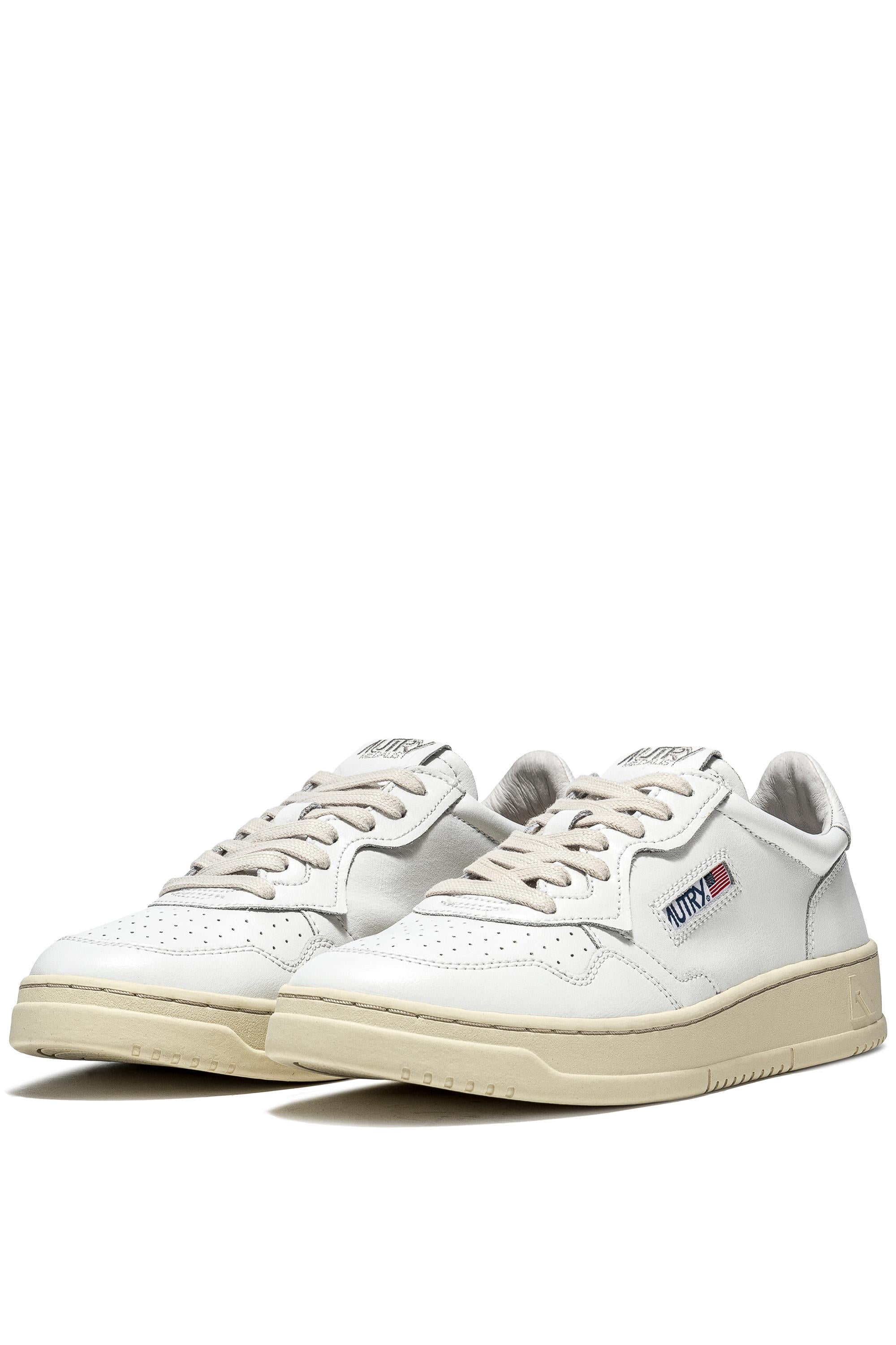 Sneaker Medalist donna in pelle talloncino bianco AULW - LL15 WHT/WHT Autry 