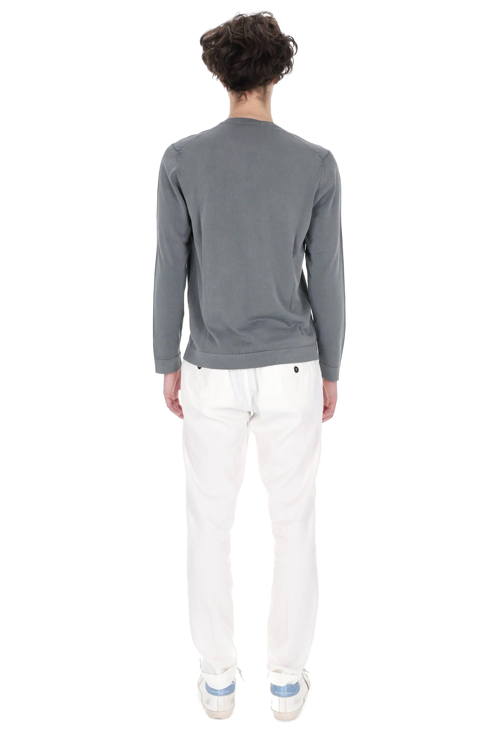 Drumohr T-shirt manica lunga in leggero cotone frosted D0GF113NL-2 699 