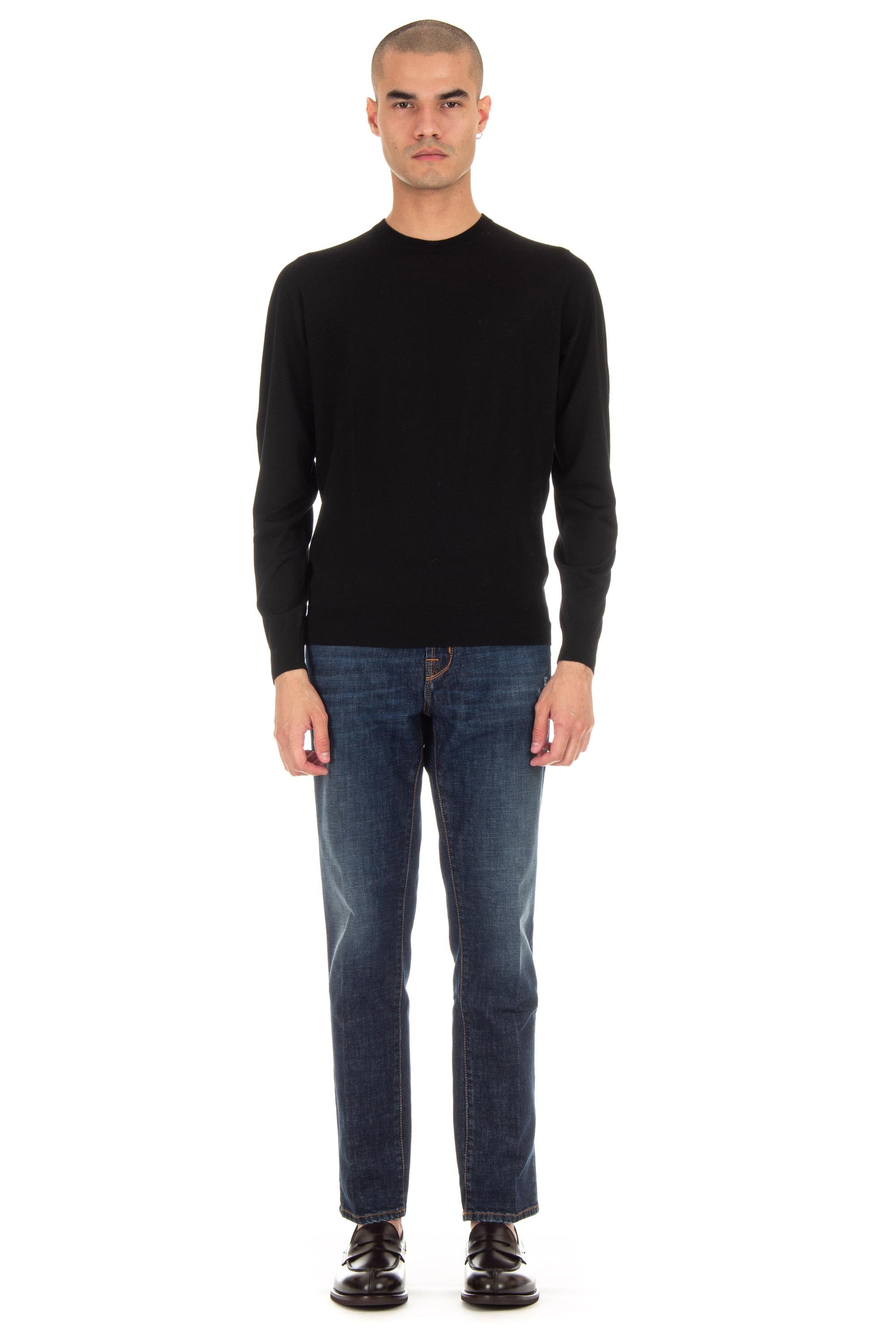 Maglia girocollo in lana fine super 140's D0D103.2 690 Drumohr 