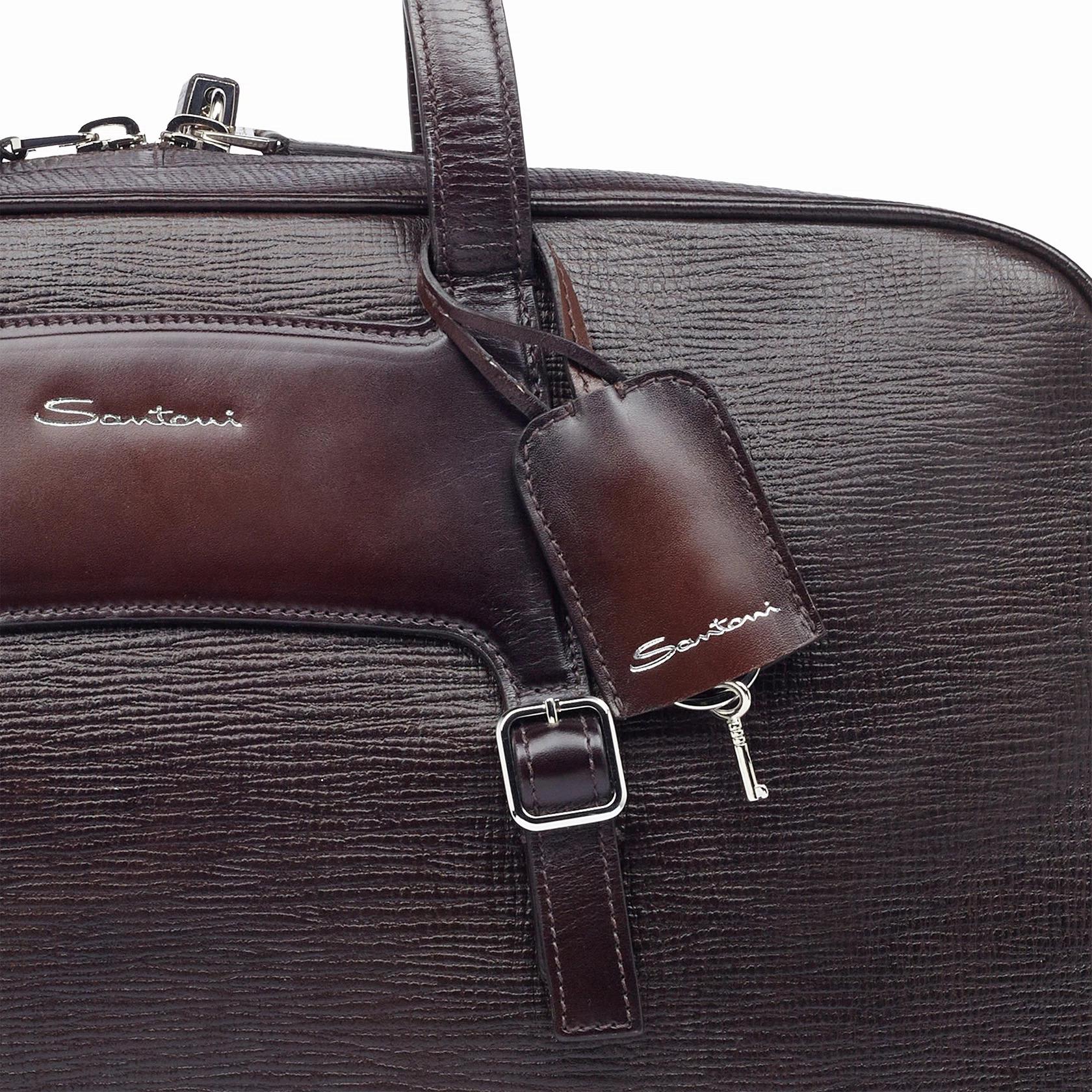 Santoni Borsa da viaggio in pelle stampata UIBBA2419EN-AOP2 T50 