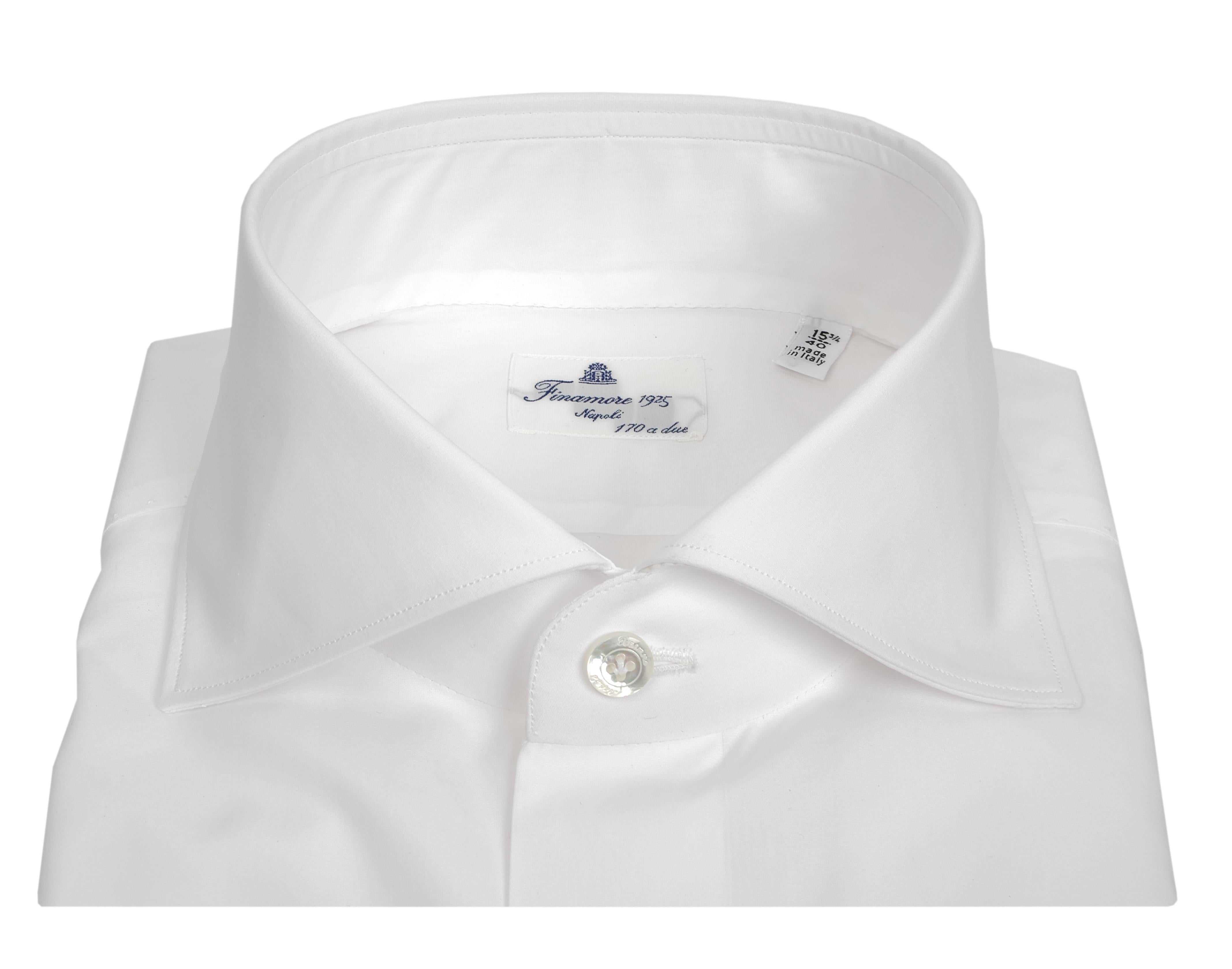 Finamore Camicia sartoriale in cotone giza 45 titolo 170 a 2 linea Milano 840610-C0239-EDUARDO 12 