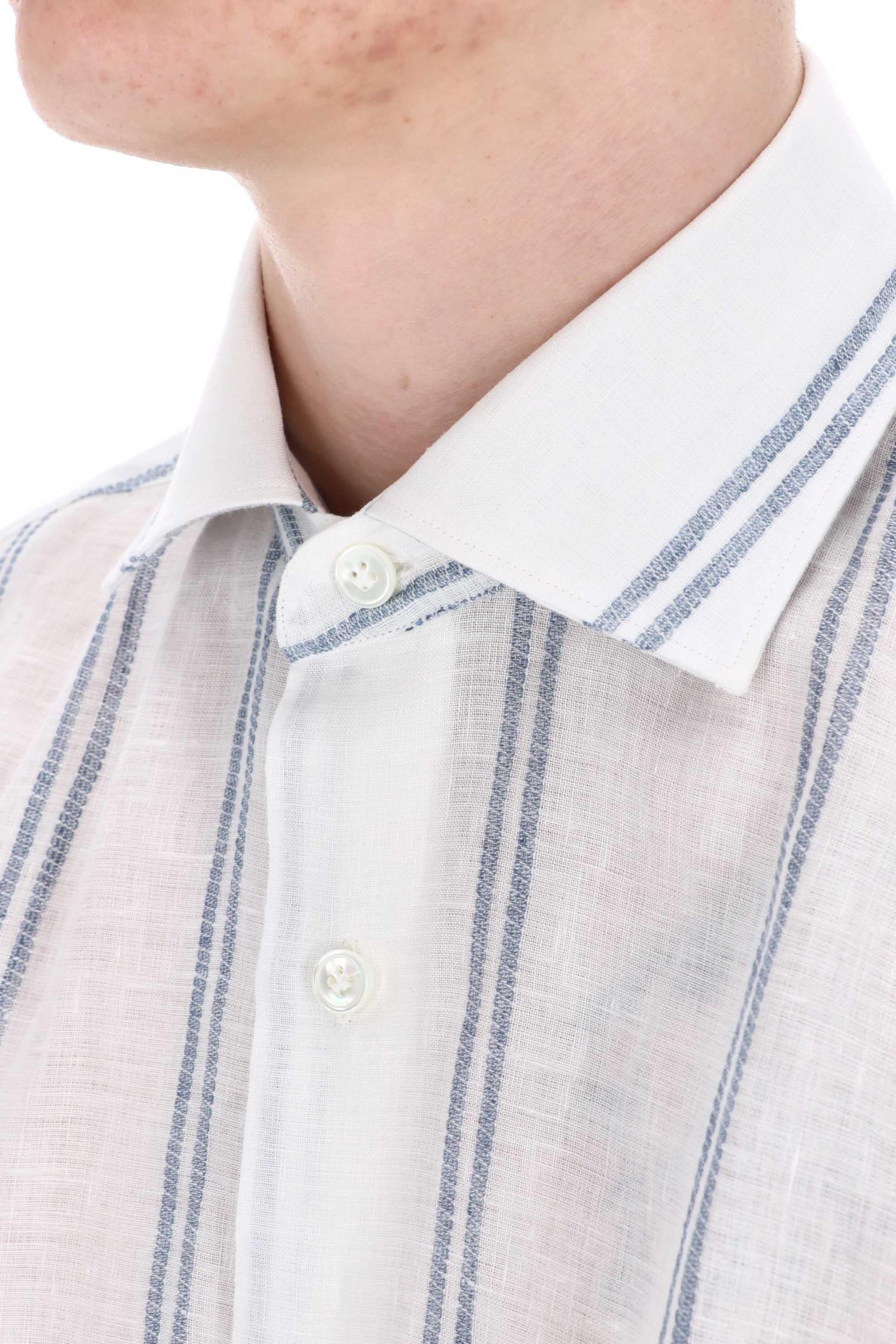 Eleventy Camicia bacchetta special in lino K75CAMH03 TES0K159 01-08 