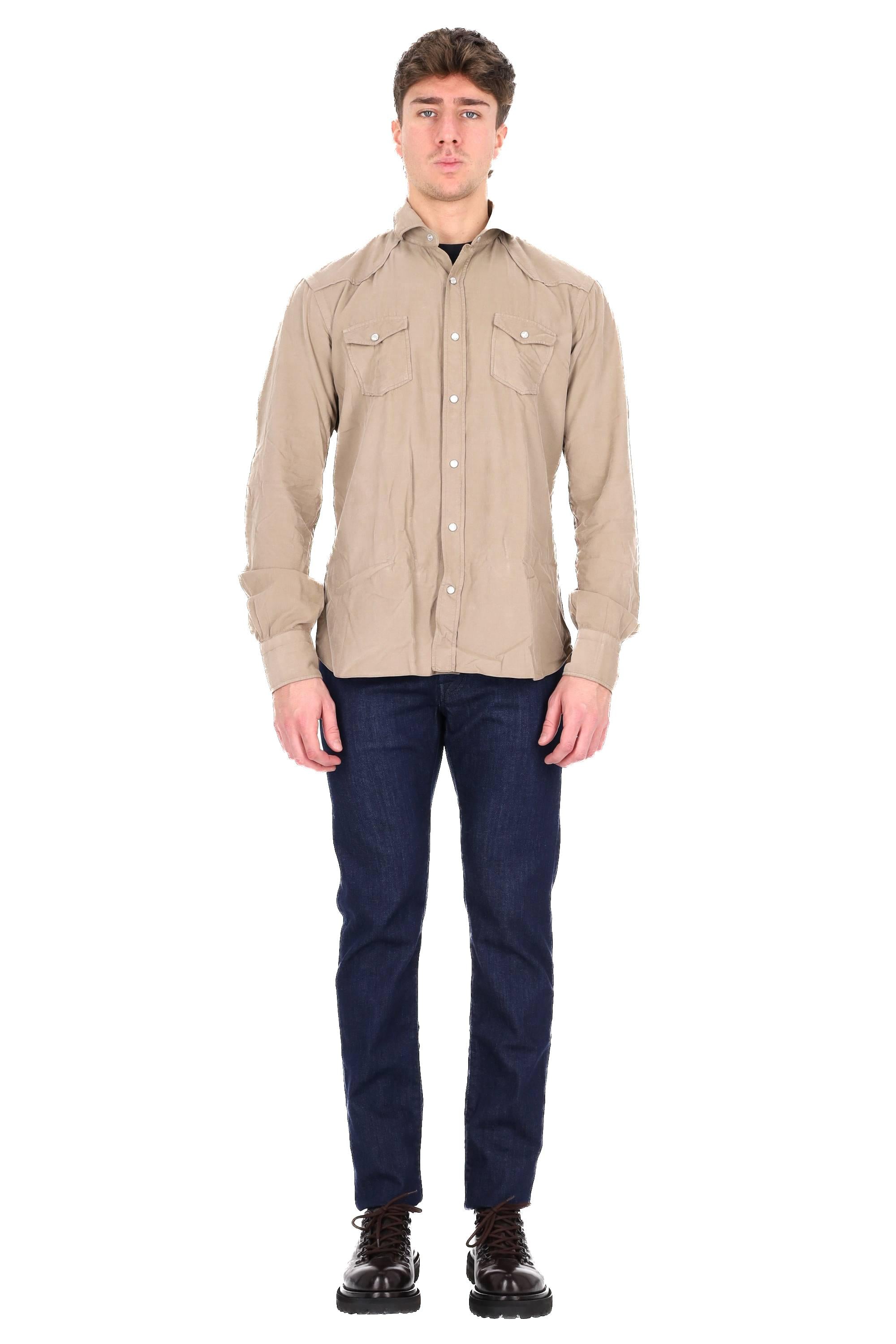 Barba Camicia in velluto duemila righe modello texano WSU02P2050060.U 0006 