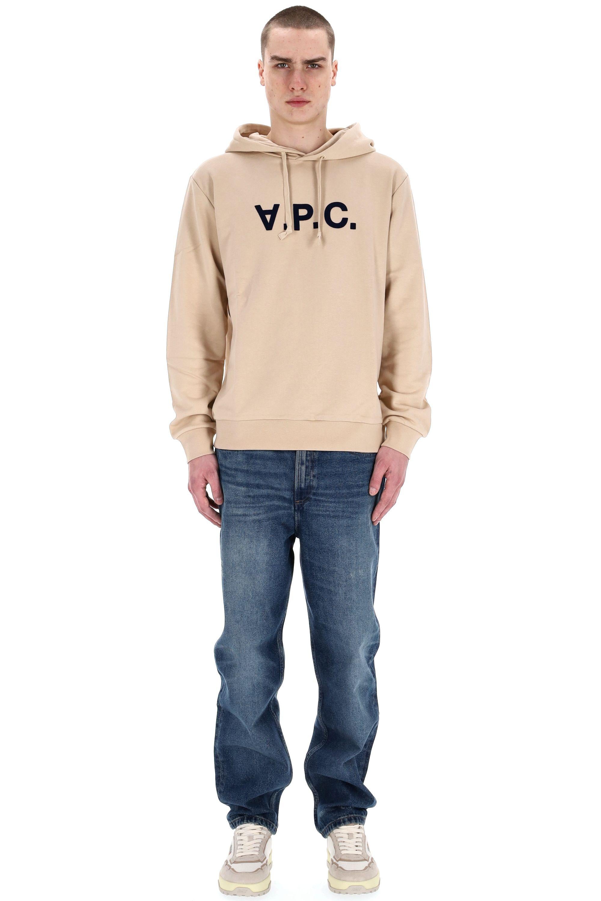 A.P.C. Felpa in cotone con logo centrale COHBN-M27908 TBI 