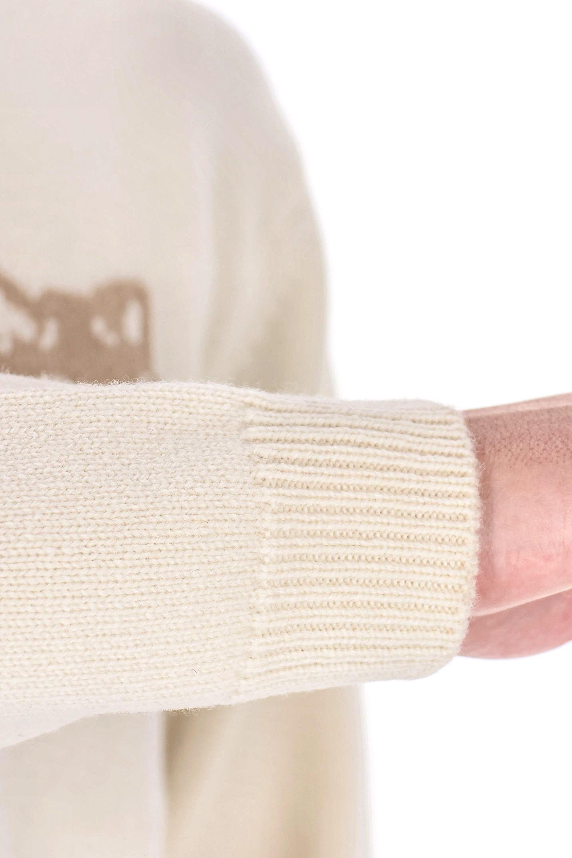 Maison Kitsuné Maglia girocollo in lana merino con ricamo fox grande PM00816KM0329 0395 