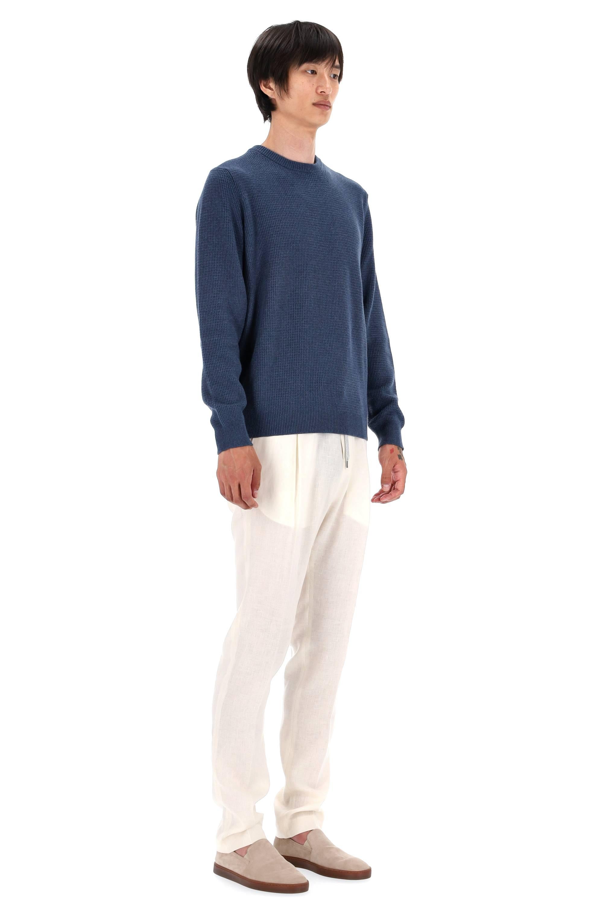 Maglia girocollo in cotone punto militare RB25201 12 Roberto Collina 