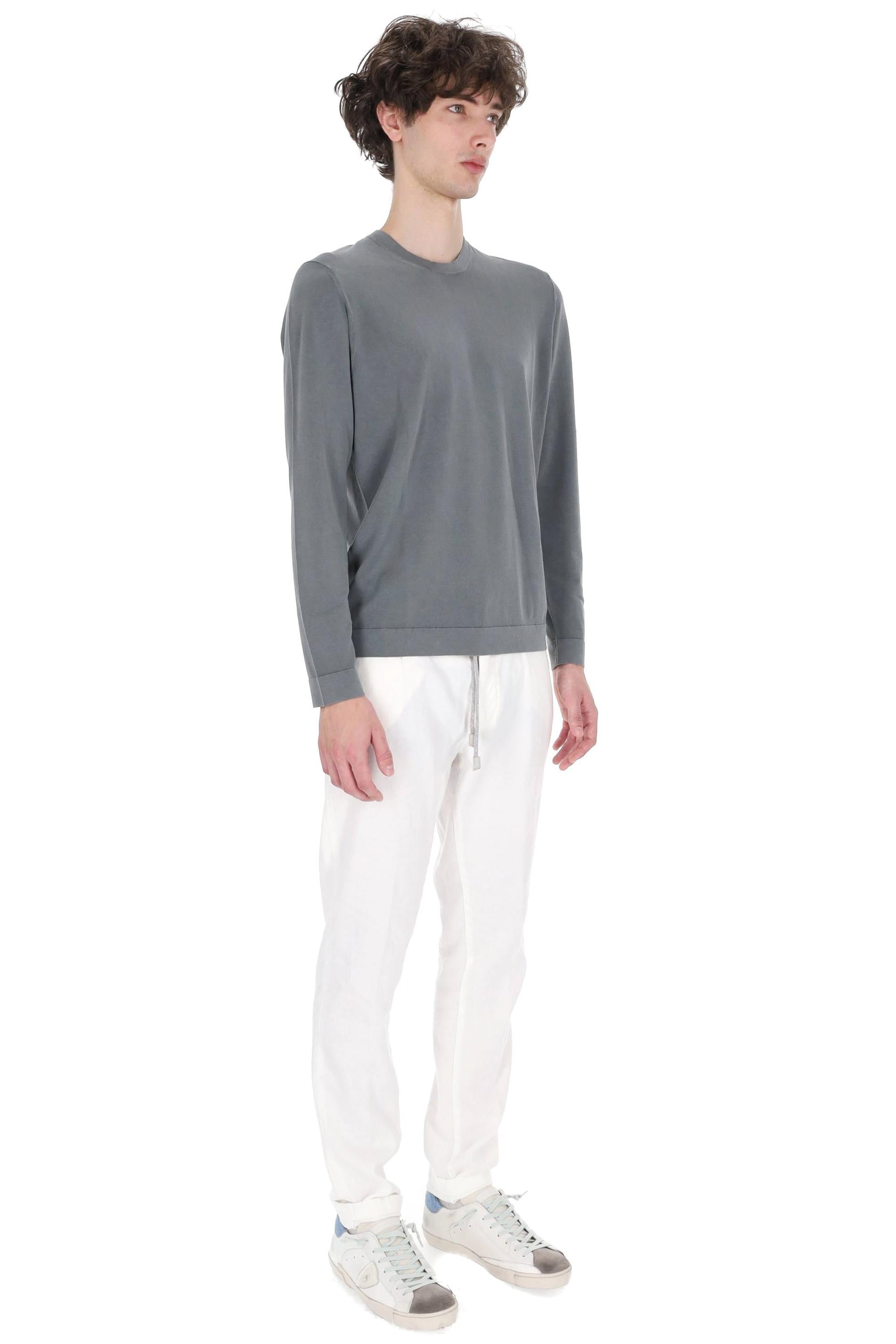 Drumohr T-shirt manica lunga in leggero cotone frosted D0GF113NL-2 699 
