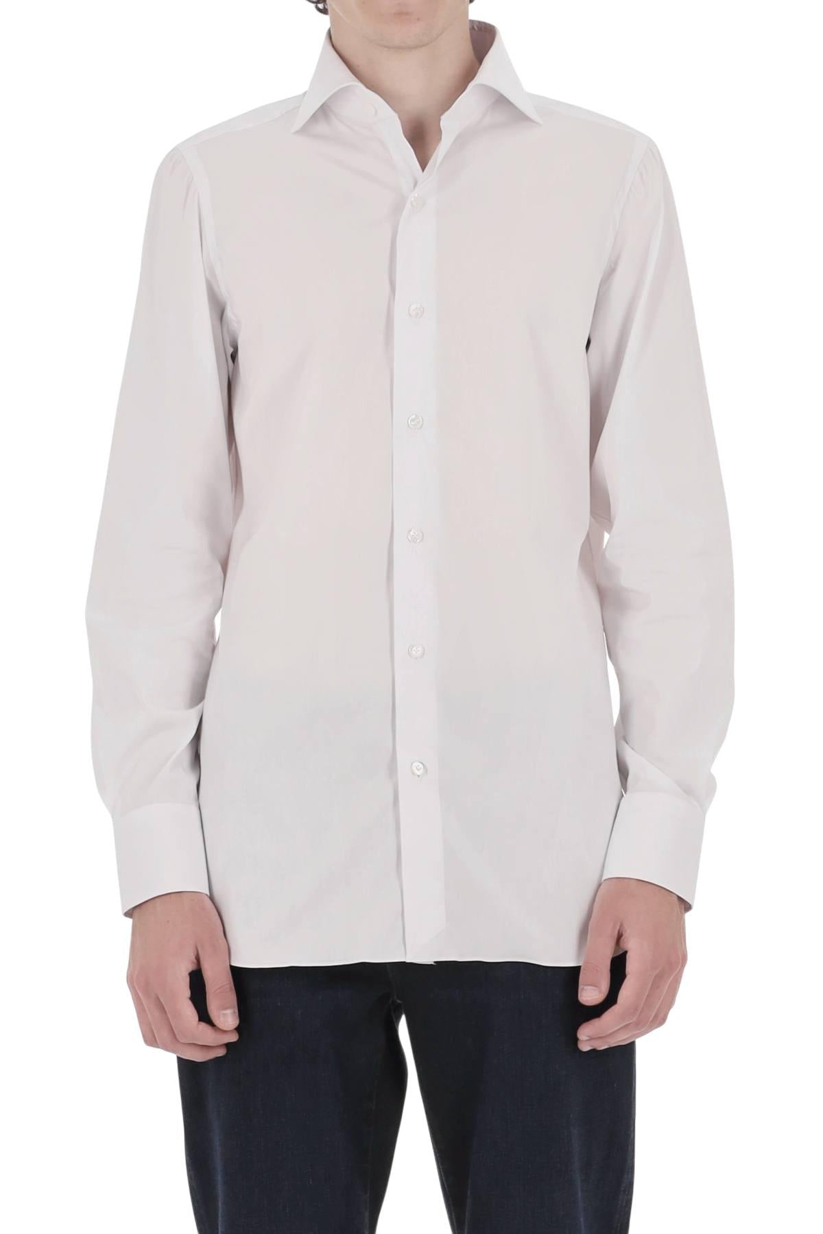 Finamore Camicia in cotone popeline stretch linea Napoli NP 040030 C0643/2 01 