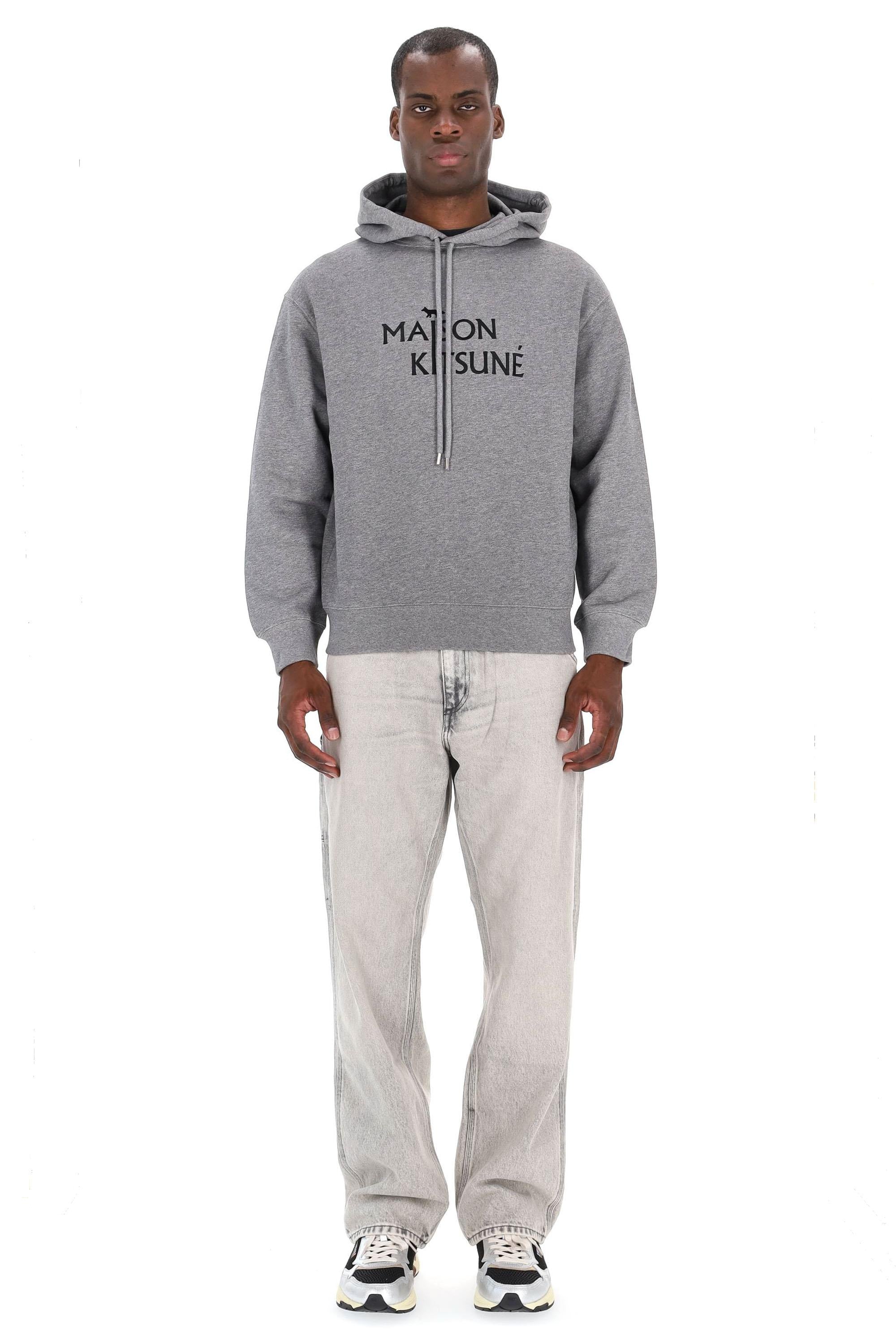 Felpa logo con cappuccio PM00701KM0341 H131 Maison Kitsuné 