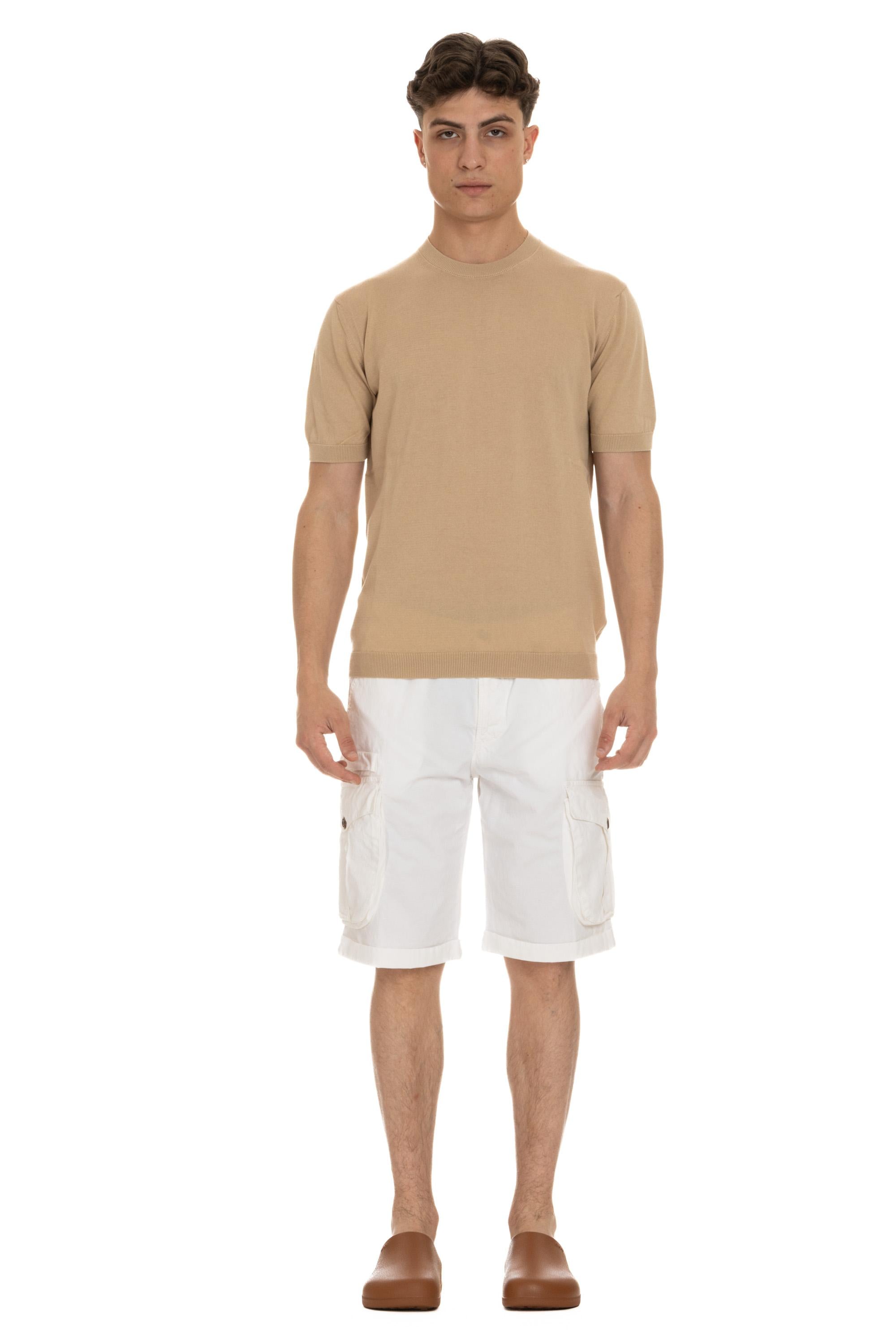 T-shirt a maglieria in cotone FOX PWE24-01/2 BEIGE Tagliatore 