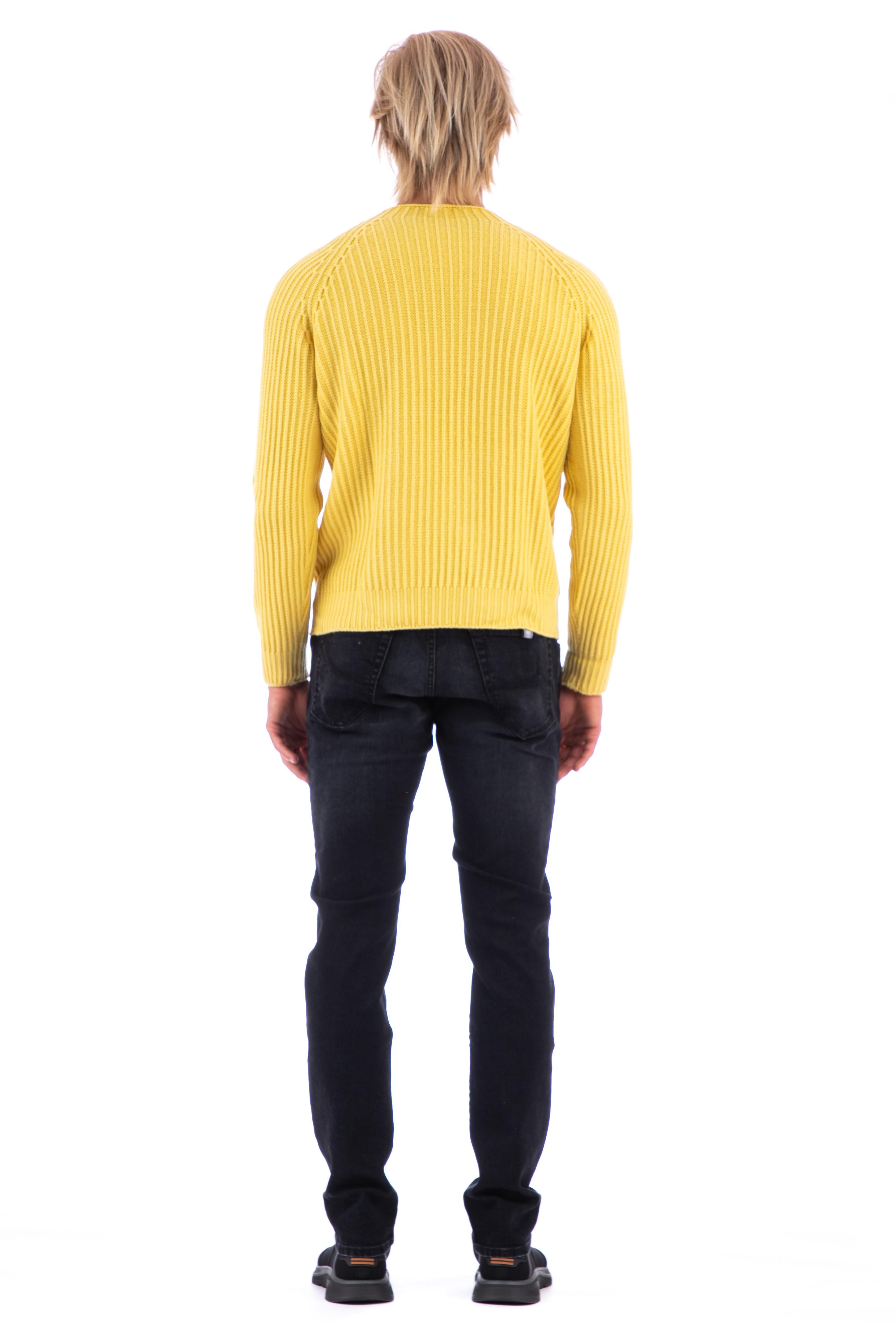 Maglia girocollo in lana costa inglese reversibile mod. tamata MA825_0305238IF C197 Fly3 