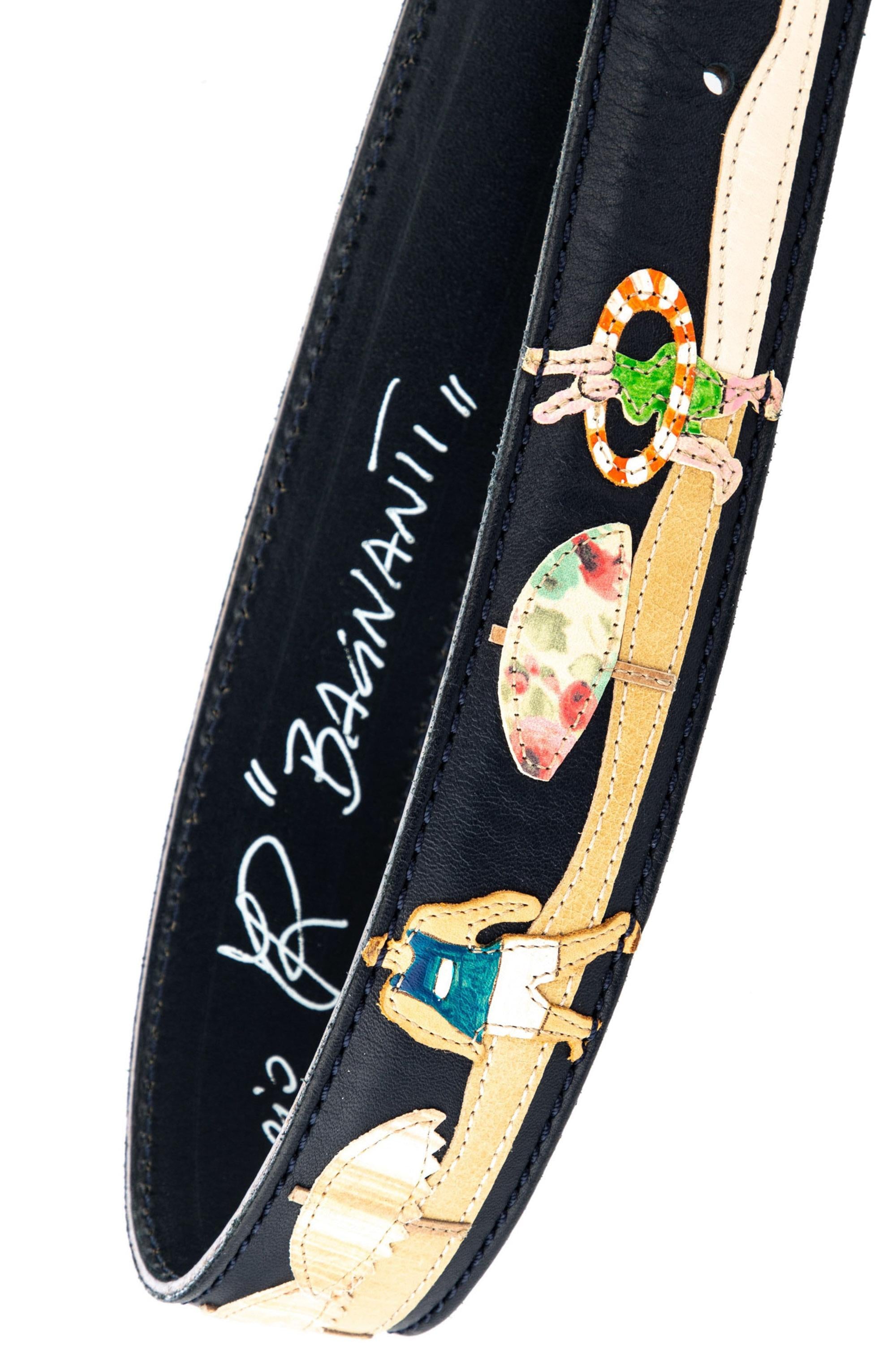 Artigianato Italiano Cintura artigianale in pelle "Bagnanti" BAGNANTI MLTCLR 