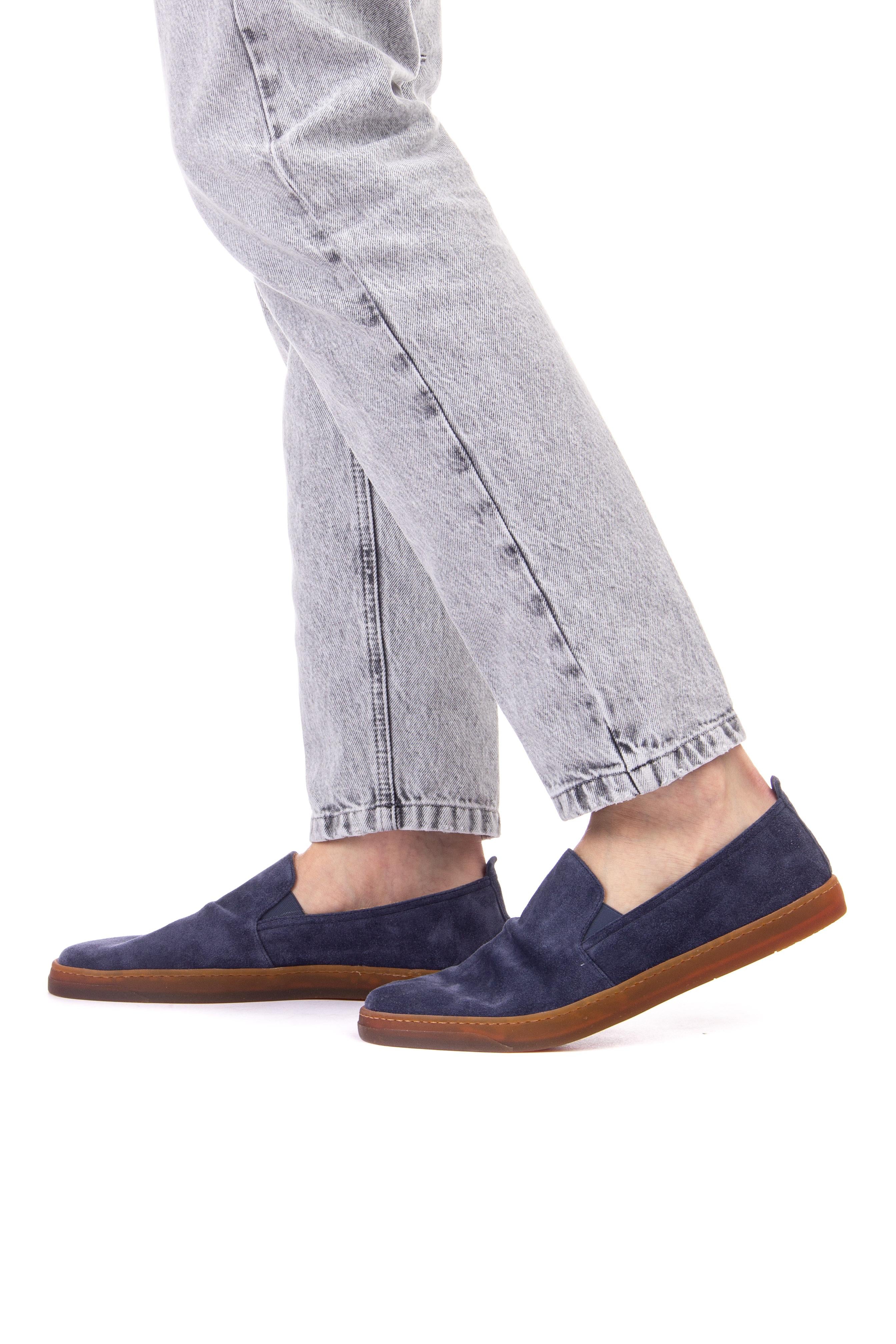 Henderson Slip on pieghevole in camoscio mod. Rodi RODI.2 ZAFFIRO 
