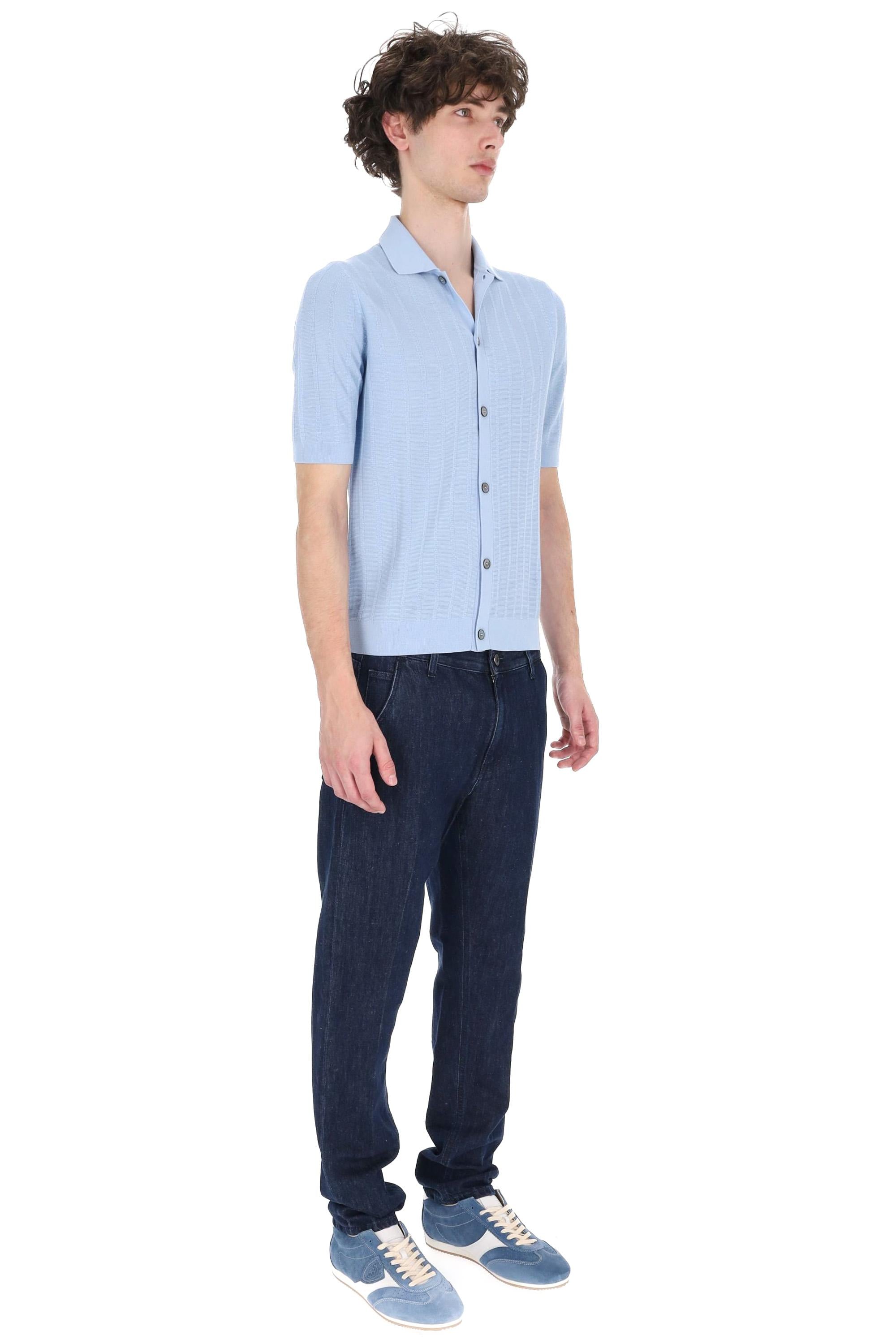 Ballantyne Polo-camicia in cotone tramato B2H025 14CME 13091 