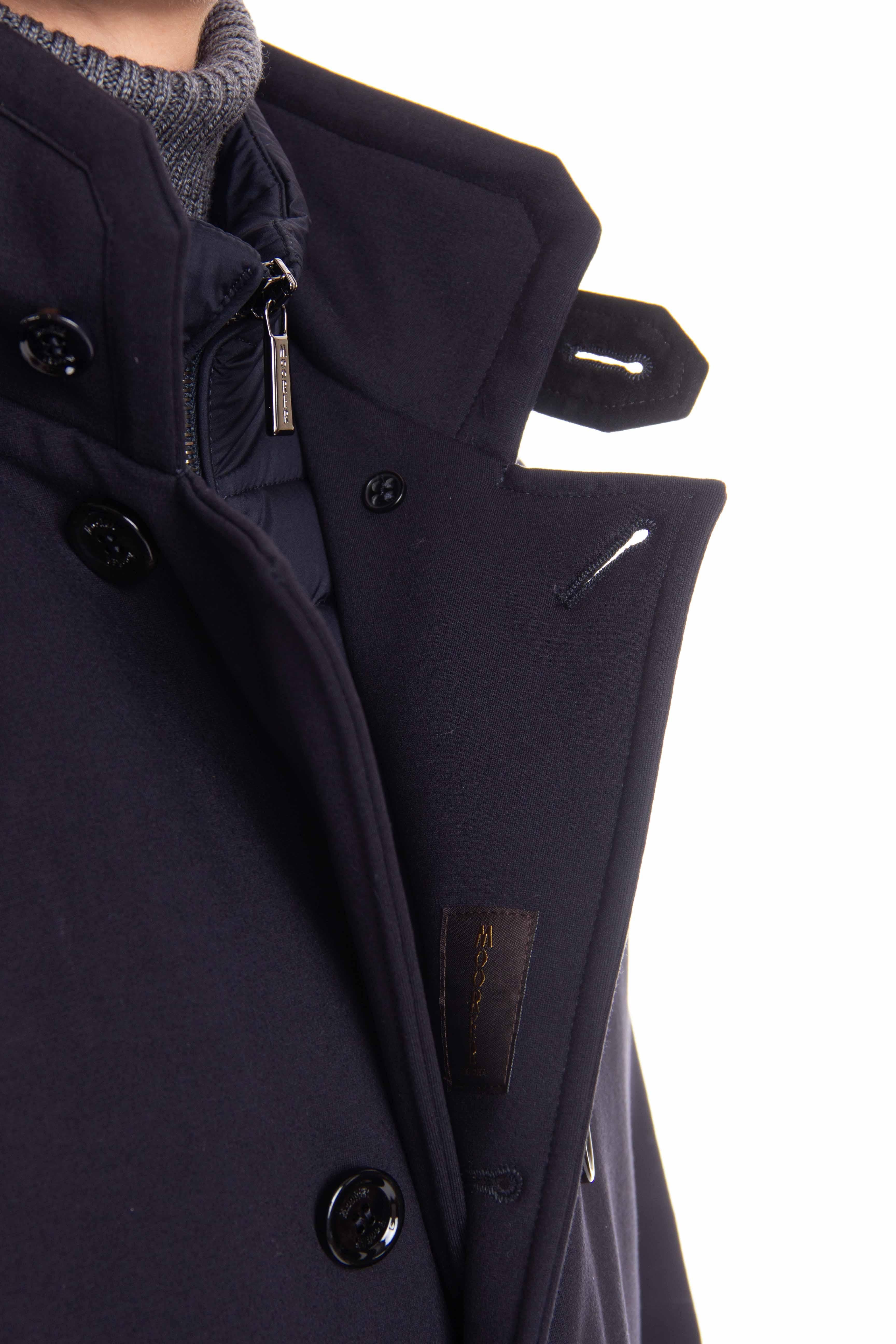 Peacoat imbottito modello Bas-Tz BAS-TZ DARK BLU Moorer 