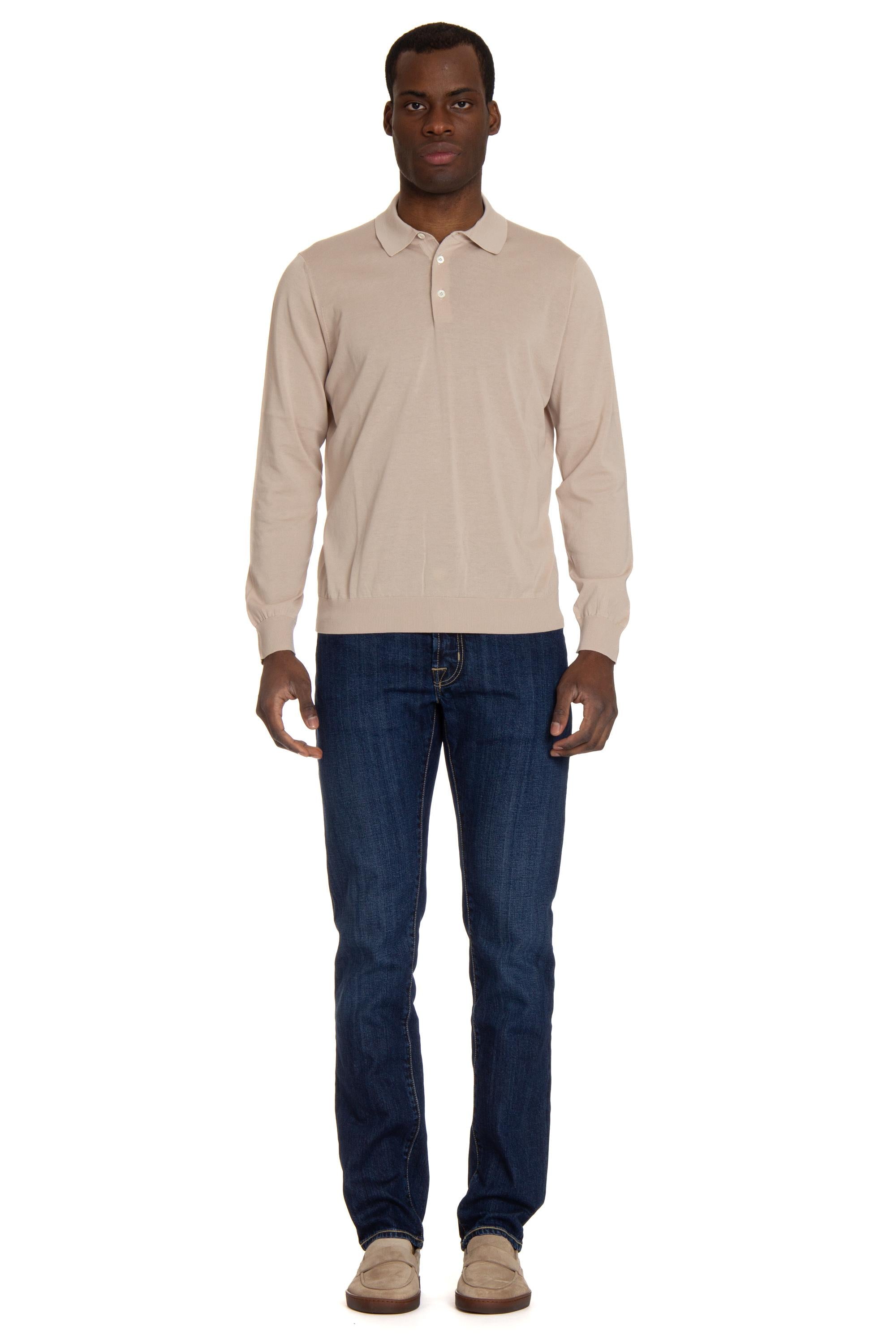 Polo manica lunga in leggero cotone D0GN214/2 132 Drumohr 