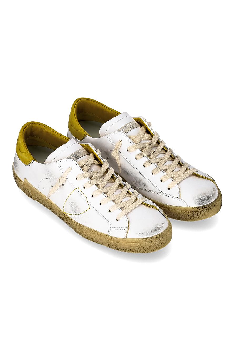 Sneaker in pelle talloncino senape mod. Paris PRLU PRSX/15 VT03 Philippe Model 
