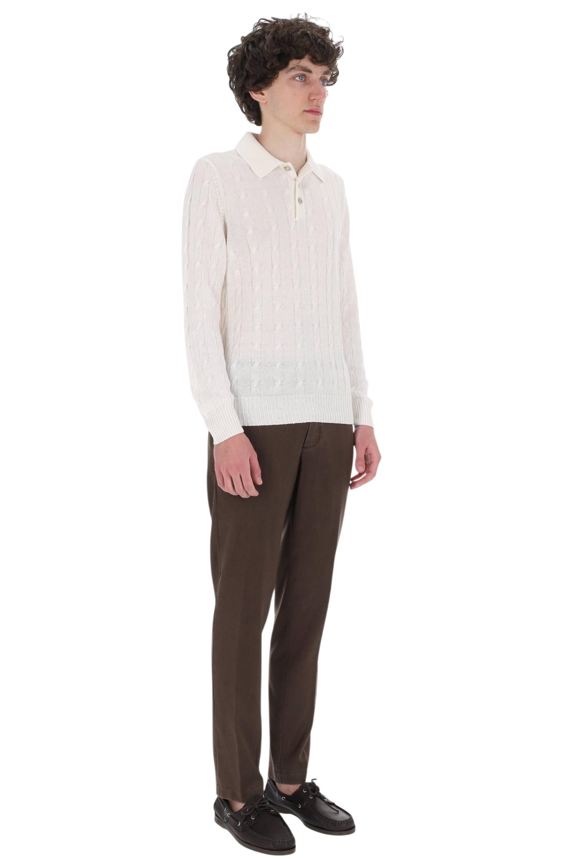 Barba Polo-maglieria in lino-cotone a trecce 1866723572 001 