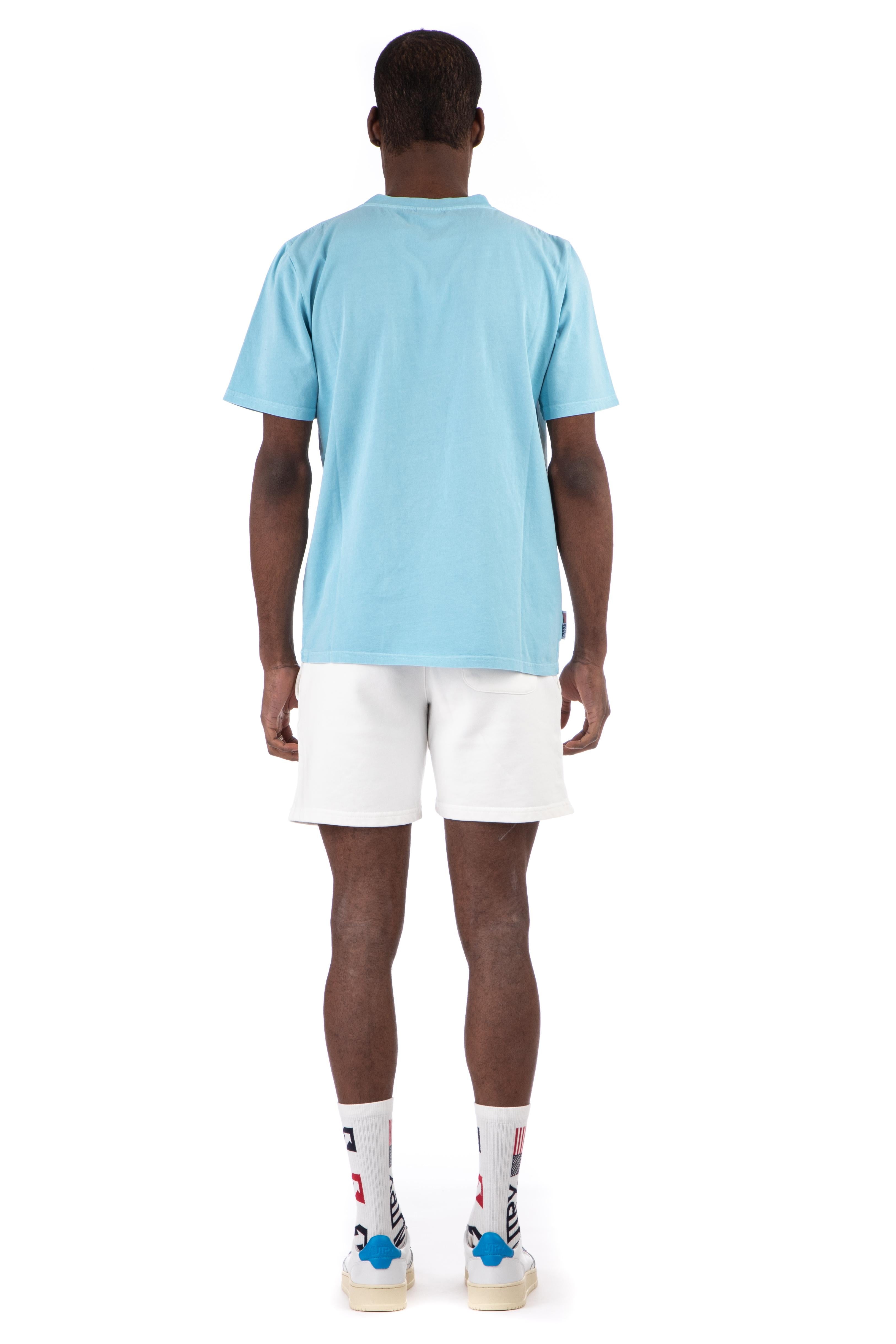 Autry T-shirt matchpoint in cotone ETSMM 1041 L.BLUE 