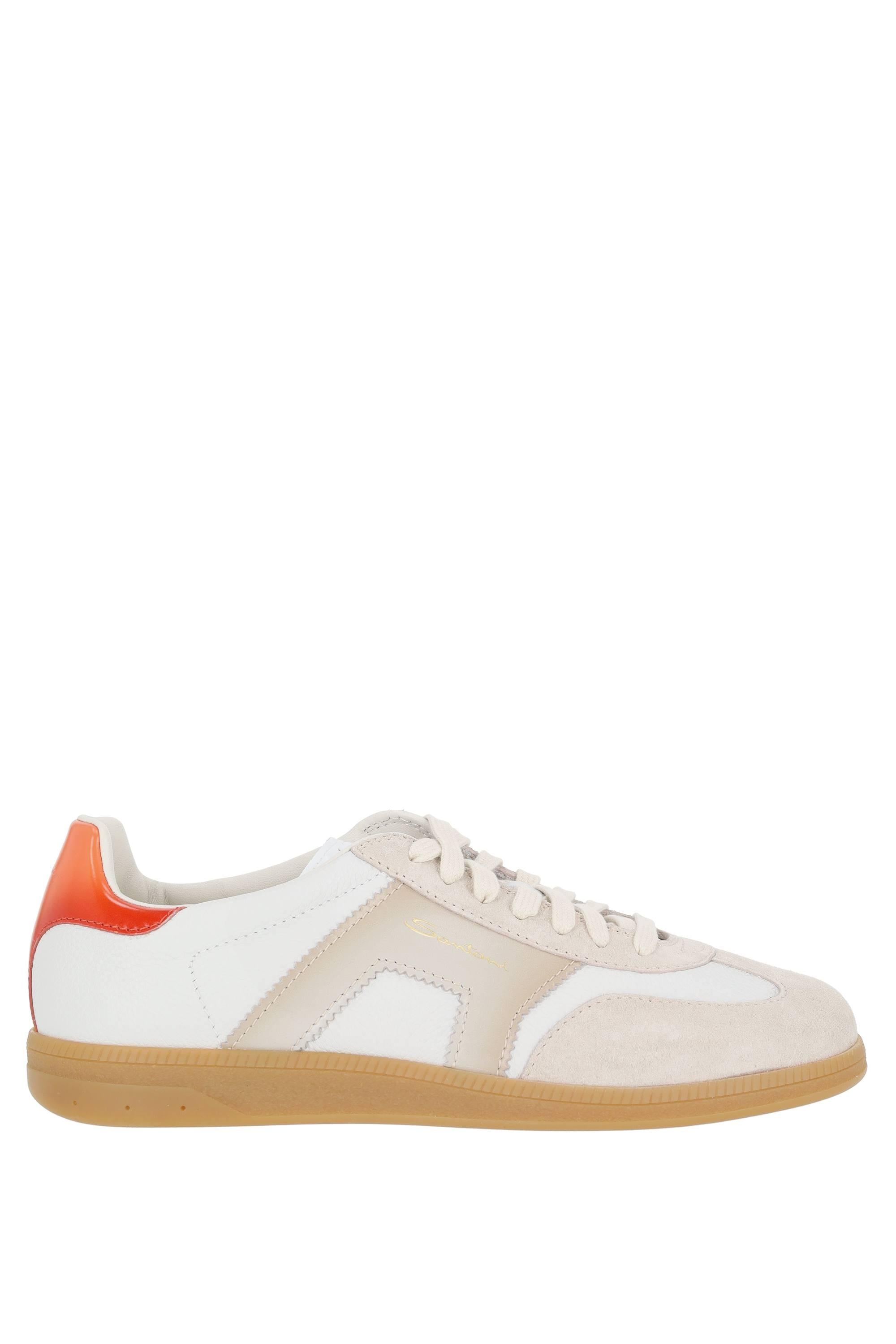 Santoni Sneaker in pelle e camoscio mod. Olympic MBPL21965FARCNO/3 I85 