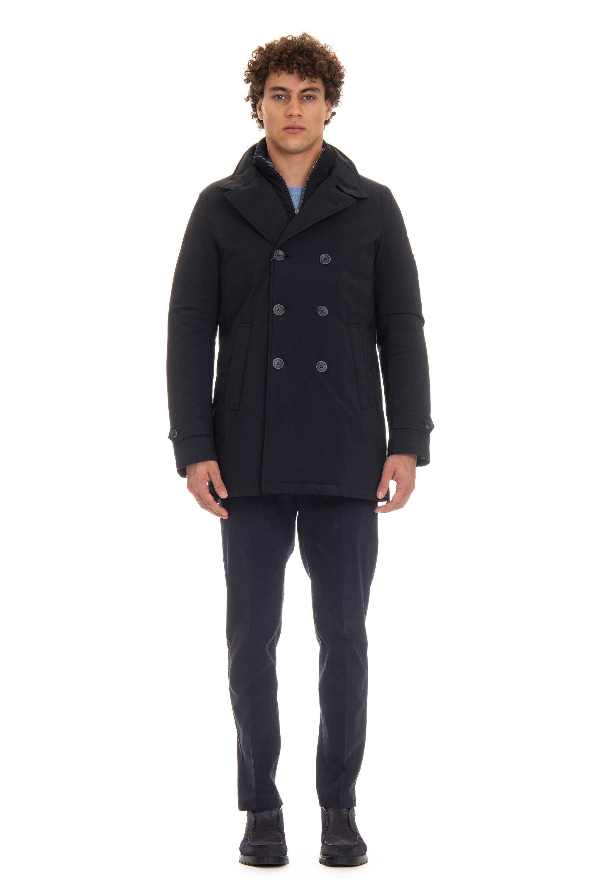Peacoat lungo in nylon stretch linea Sub Zero PI001180U 12346SZ 9200 Herno 