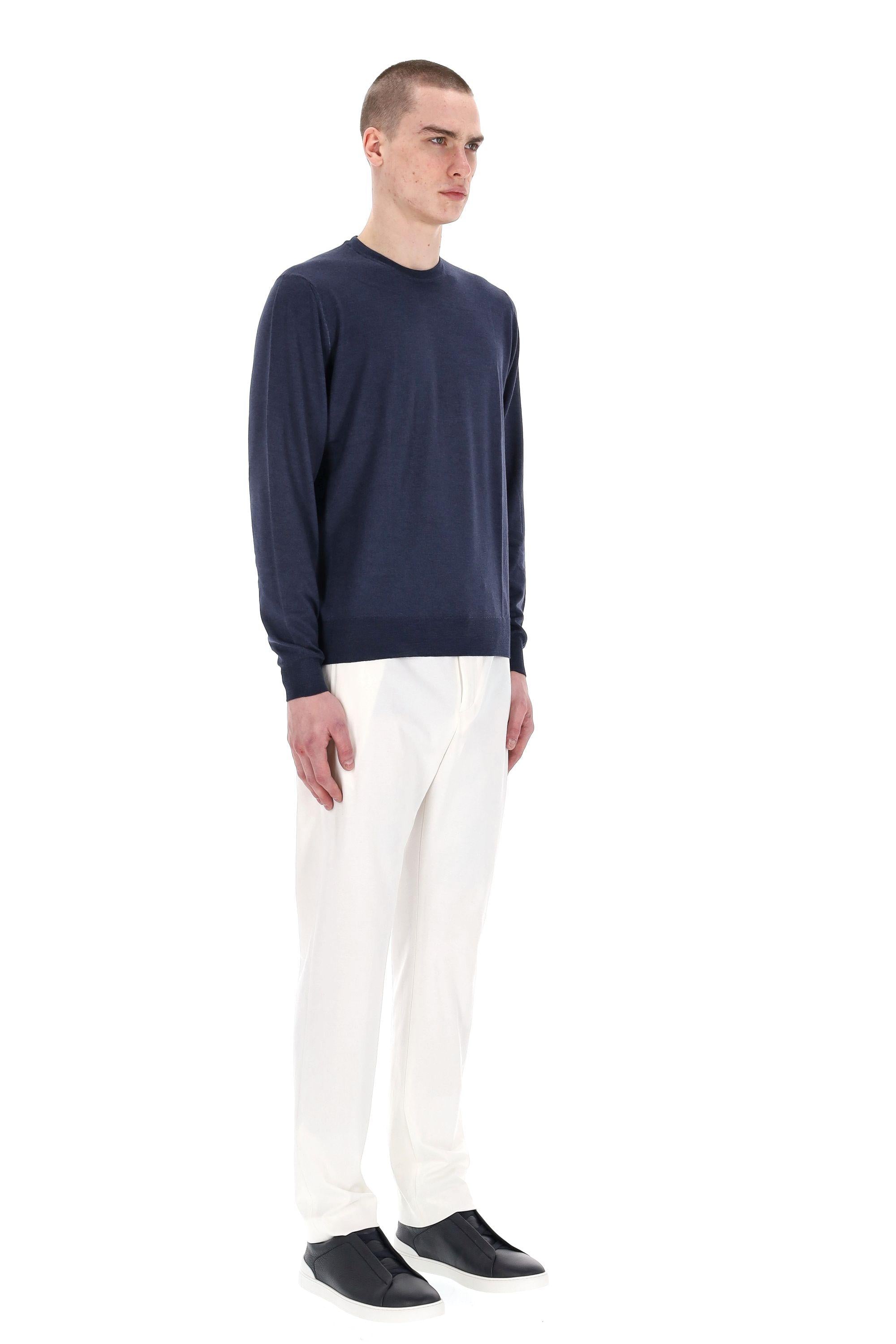 Maglia girocollo in lana acquerello super 140's D0D103A-6 791 Drumohr 