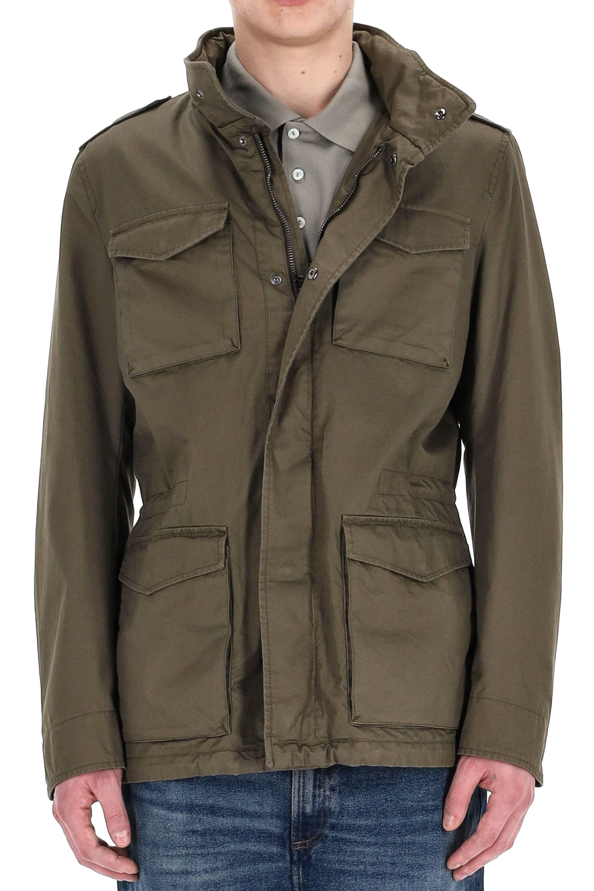 Herno Field jacket in cotone delavè Officina Tessile FI000111U 7730 