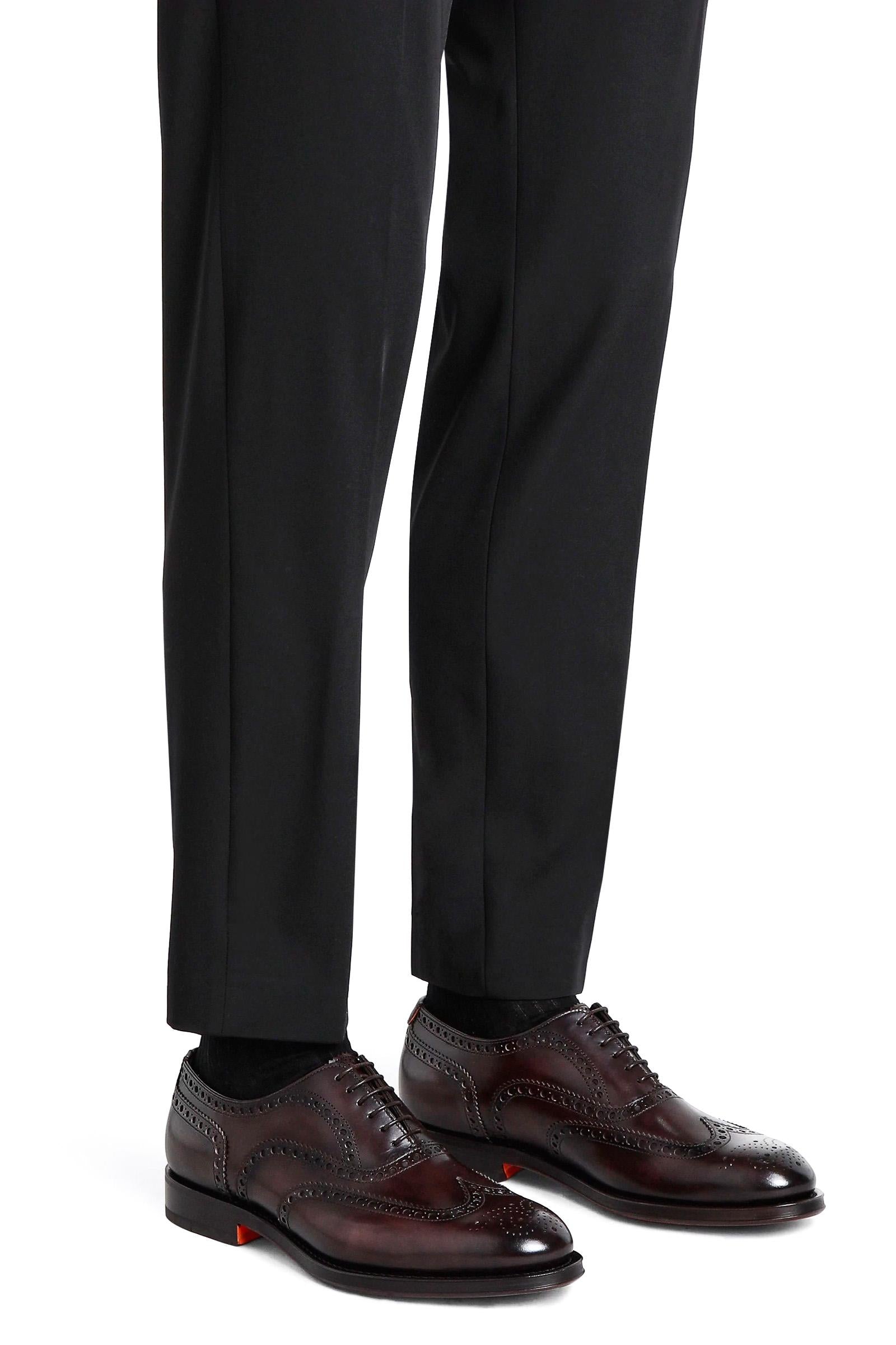 Santoni Scarpa oxford brogue Goodyear in pelle mod. Enrico MCCO17836PD5HOBR/2 T53 
