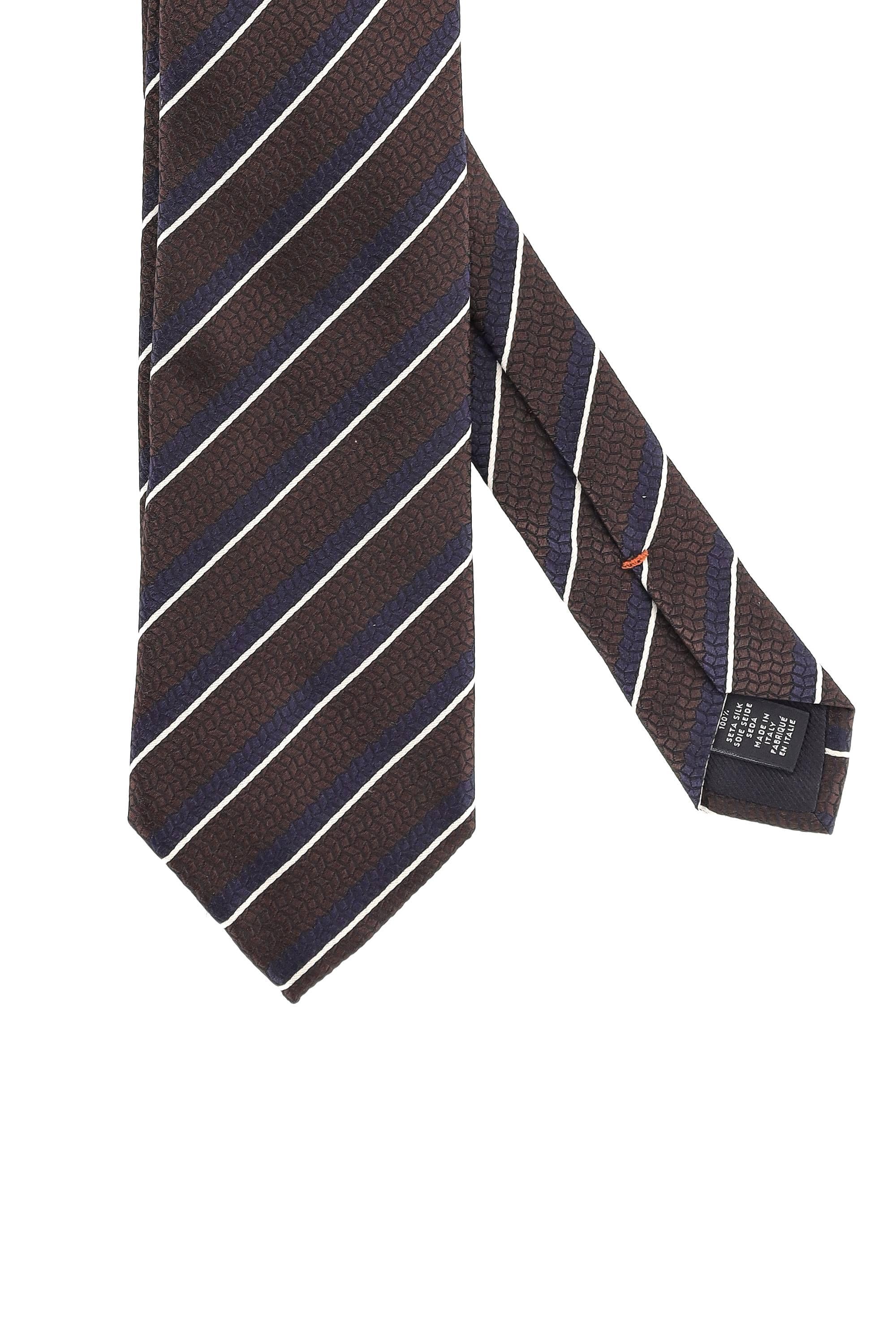 Zegna Cravatta regimental in pura seta Z2C87TA2-1P8 BR1 