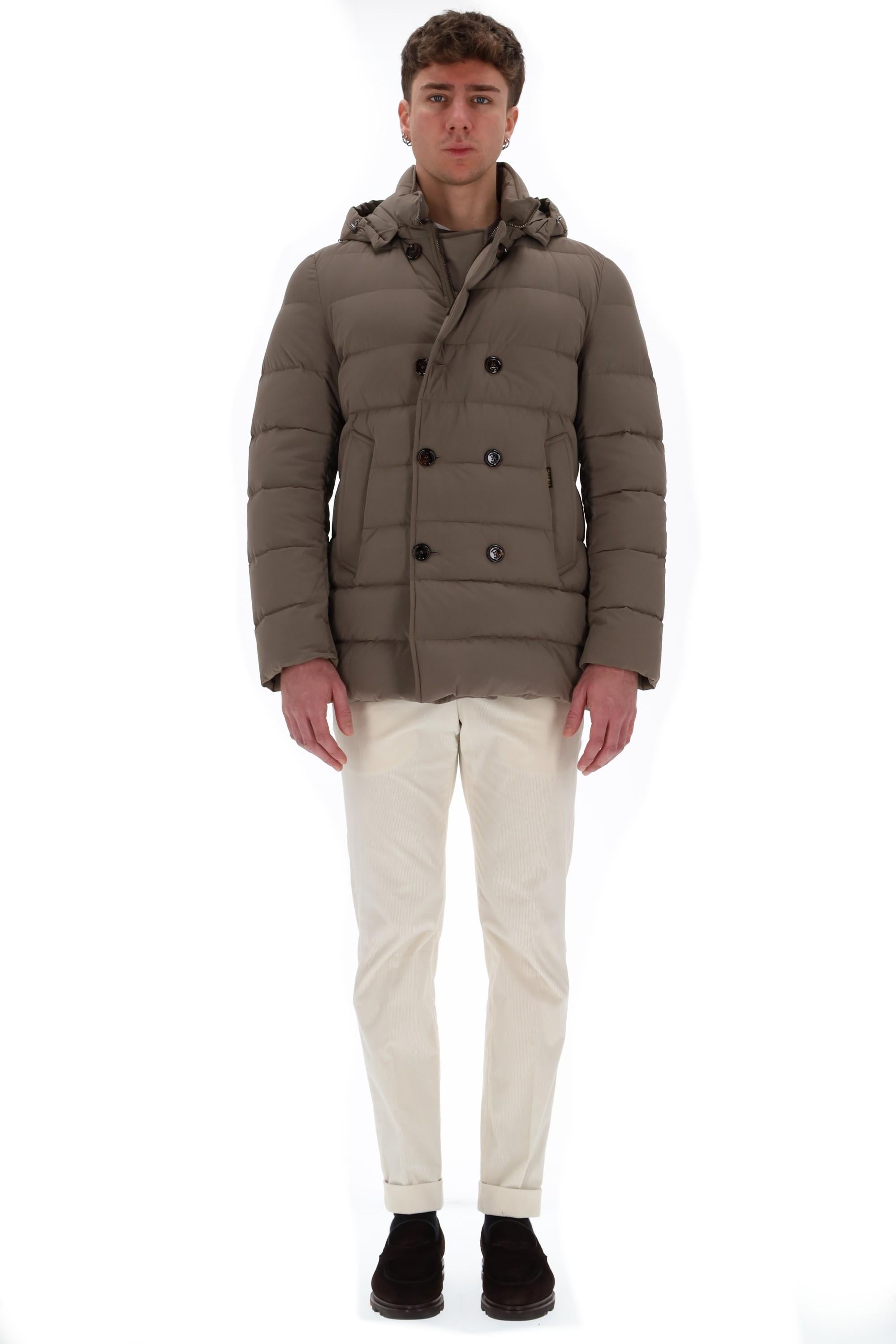 Moorer Piumino doppiopetto in nylon bi-stretch mod. Florio-Kn FLORIO-KN2 NUT 