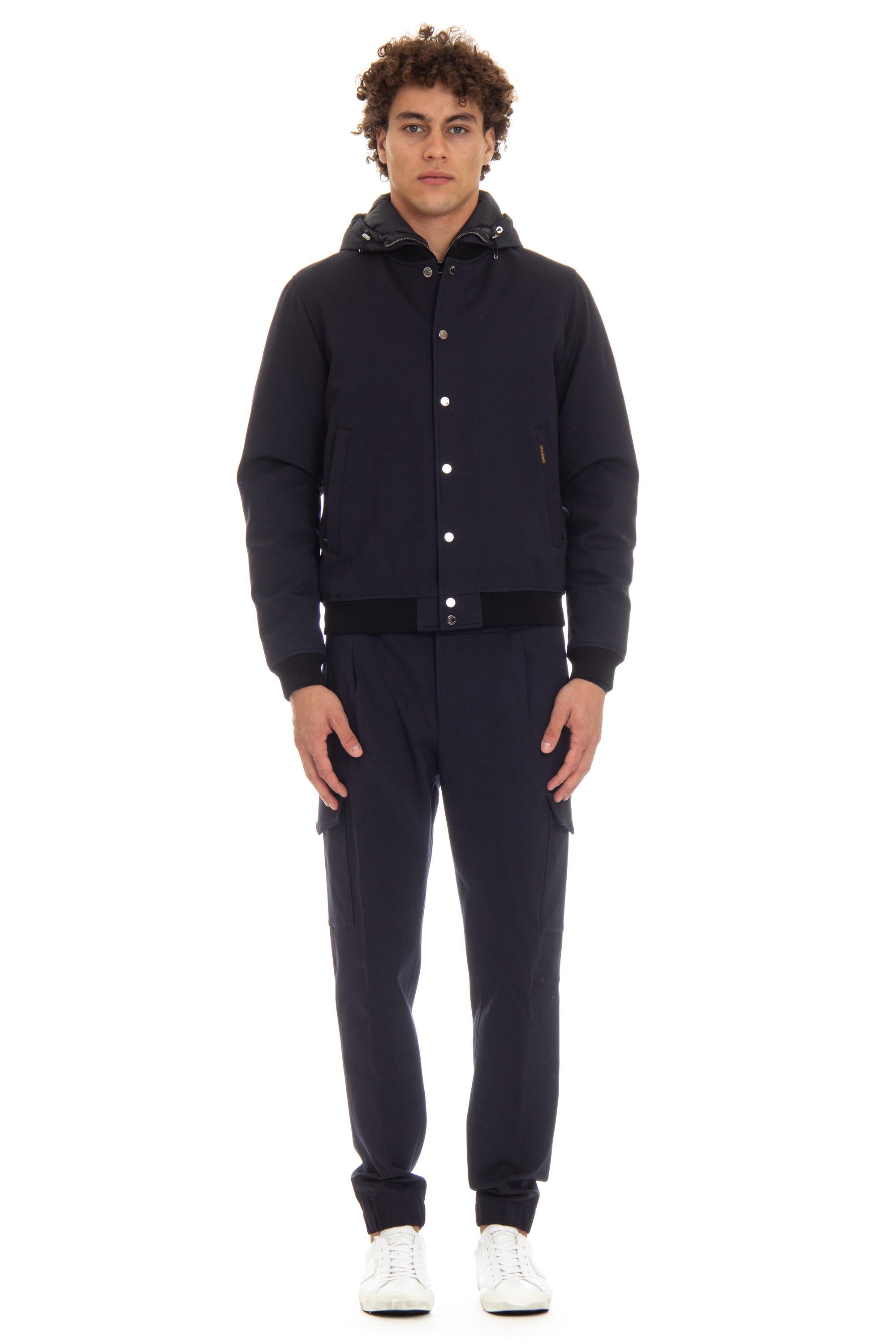 Moorer Piumino bomber active in jersey di viscosa mod. Callum-Tz CALLUM-TZ DARK BLU 