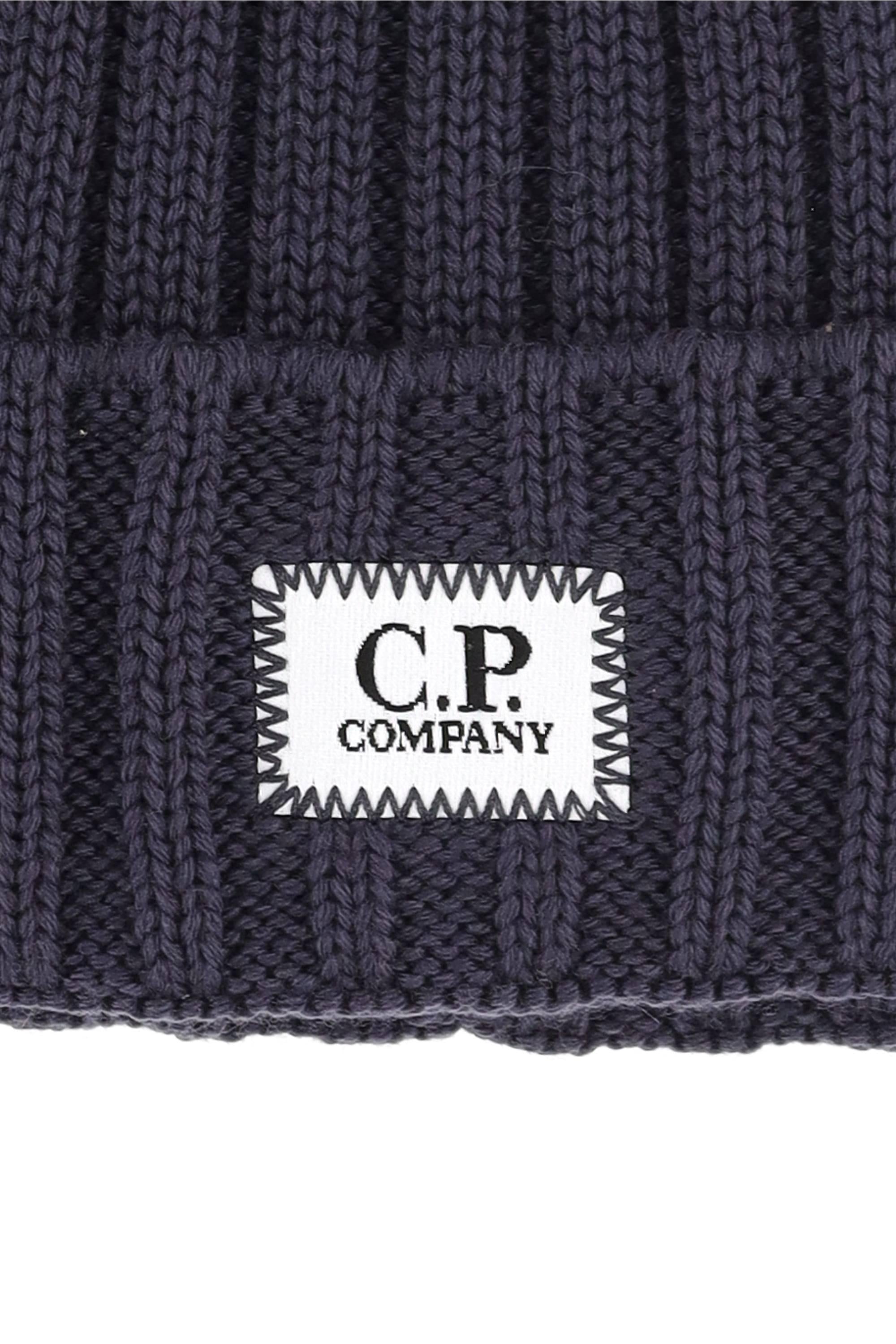 CP Company Cuffia a coste in lana con logo frontale MAC738A00-5509A/2 979 