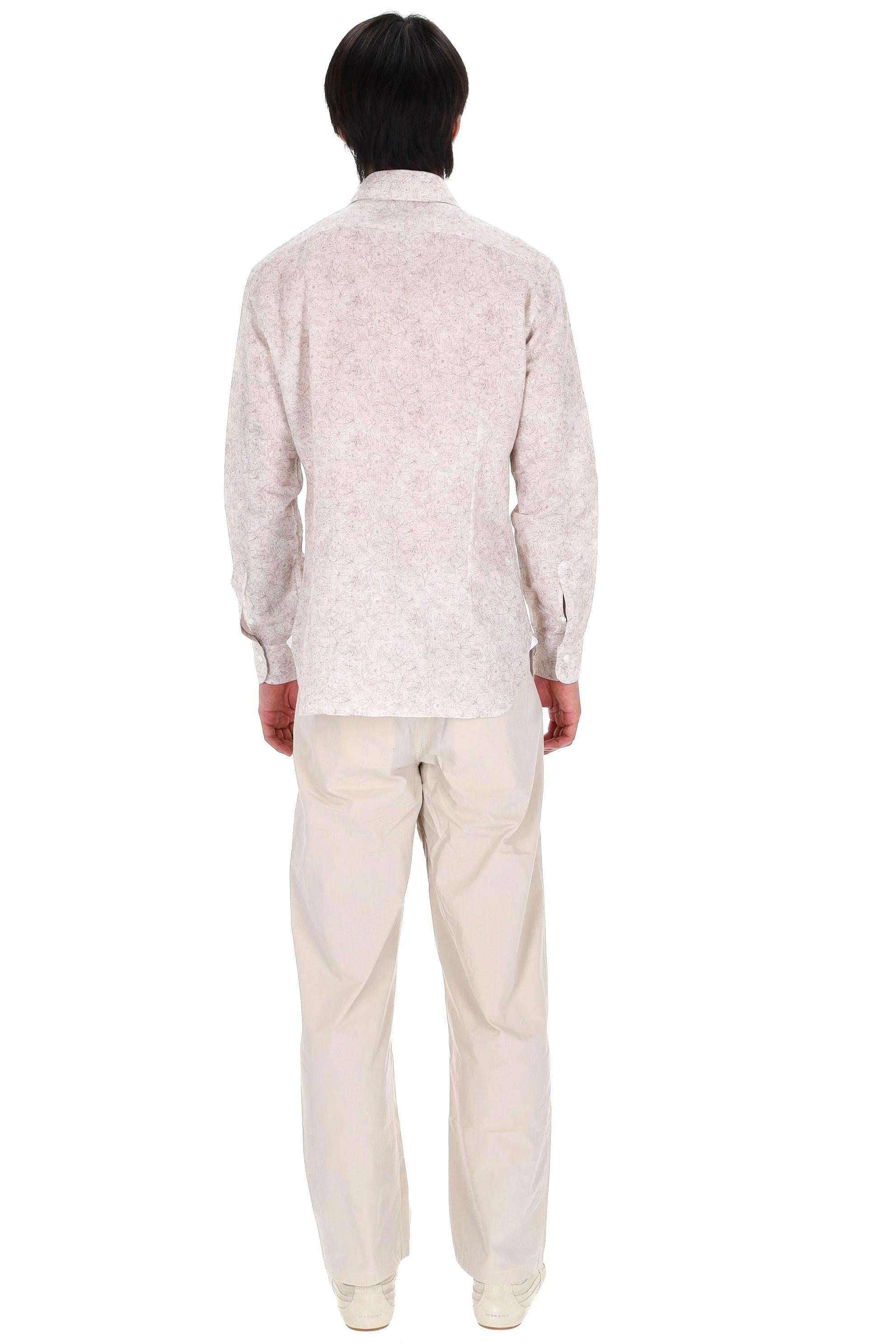 Barba Camicia Dandylife floreale in lino-cotone LIU13P0154047.U 0001 