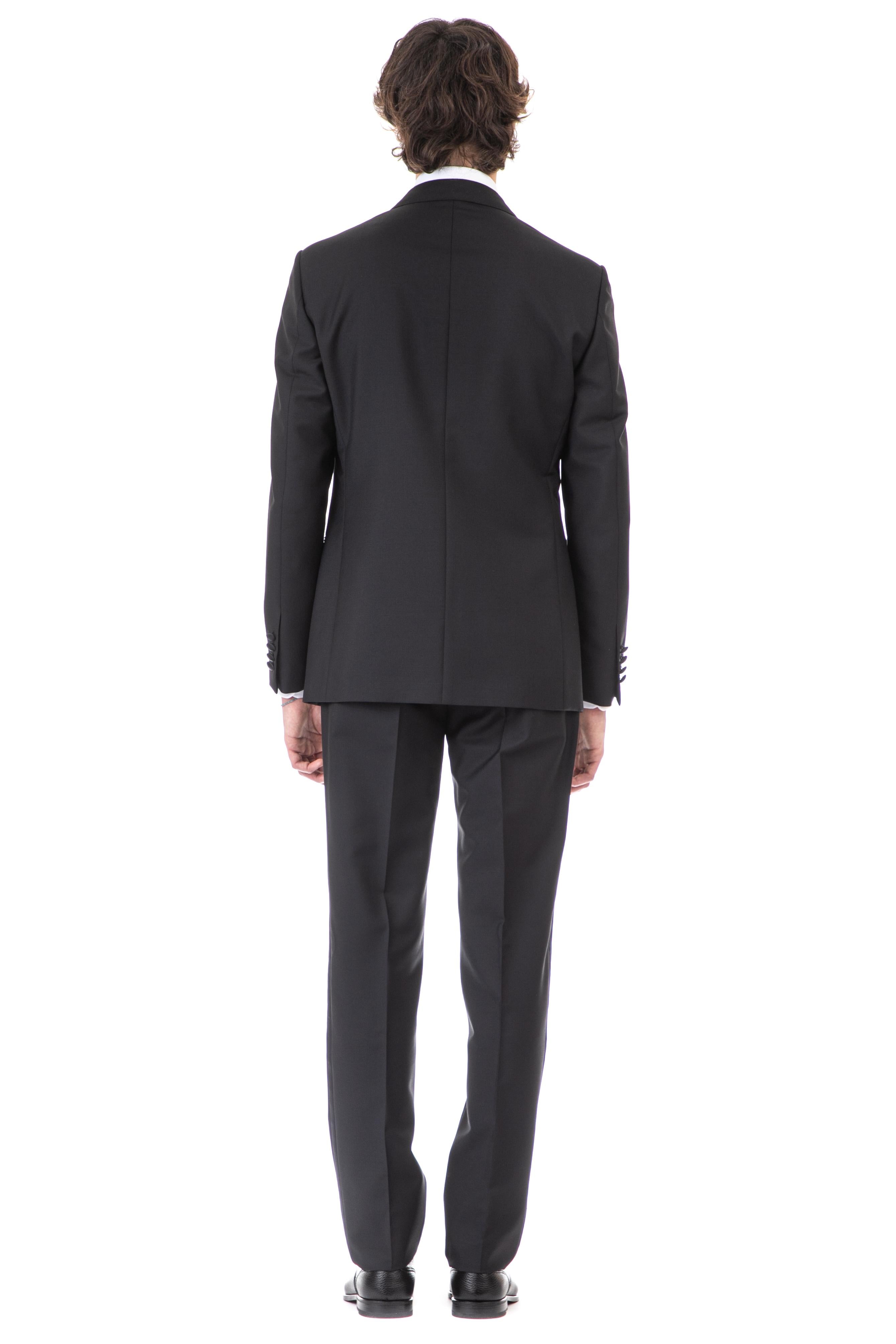 Abito smoking in lana-mohair WLN1JM111F PE0206/2 NERO Caruso 