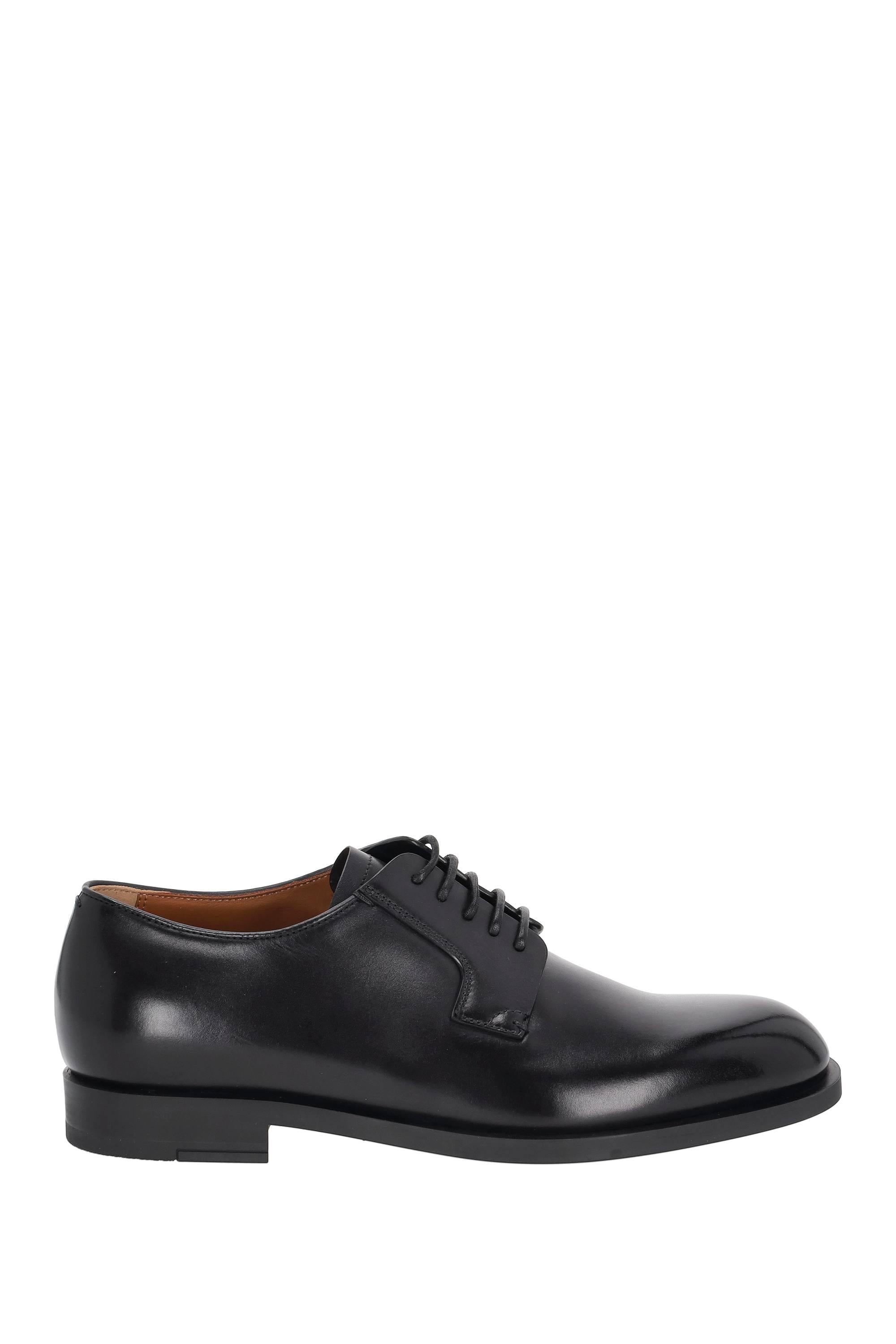 Zegna Scarpe Derby in pelle di vitello LHCGP A6049Z NER 