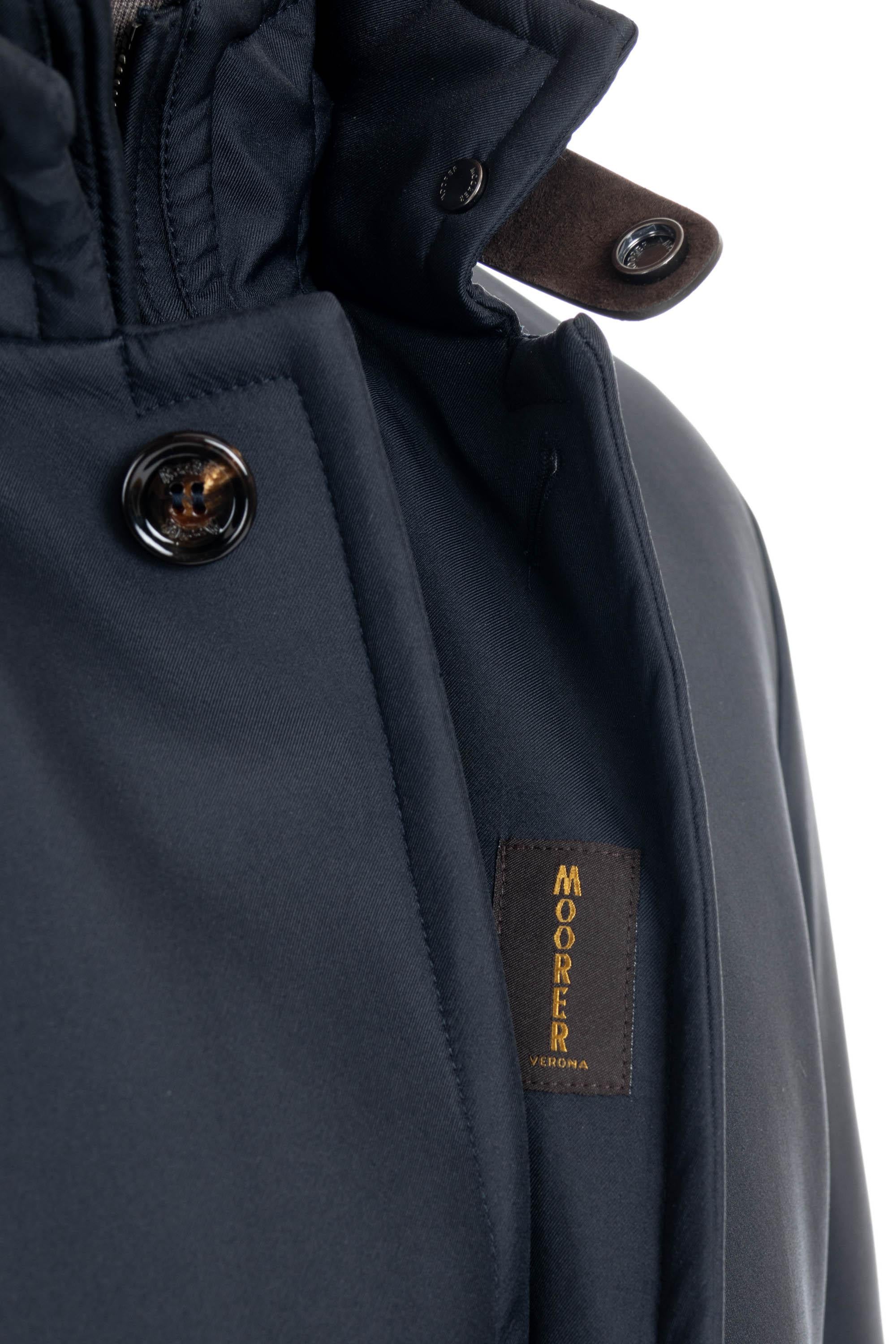 Cappotto in nylon imbottito in fine piumino mod. Bond-Wi BOND-WI DARK BLU Moorer 