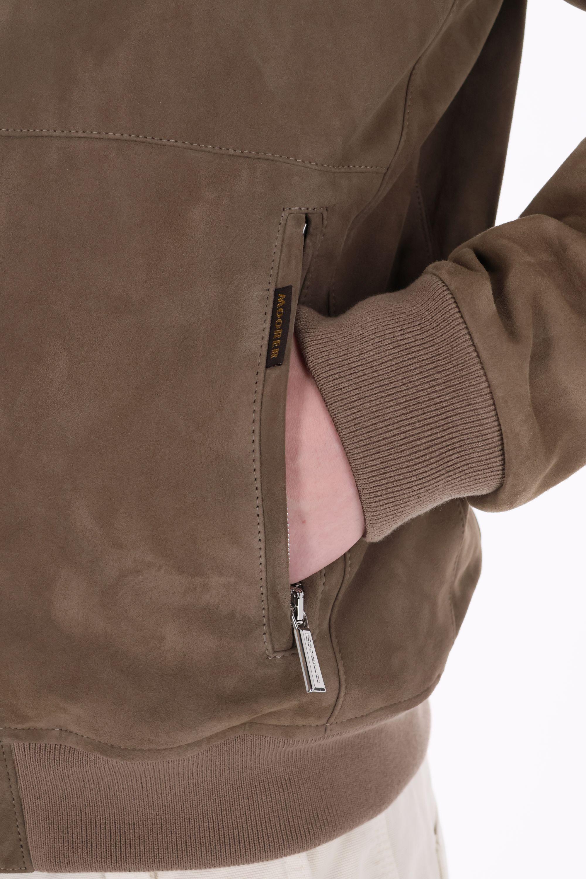 Giubbino bomber in pelle scamosciata mod Maurilio-CPF MAURILIO-CPF ALCE Moorer 