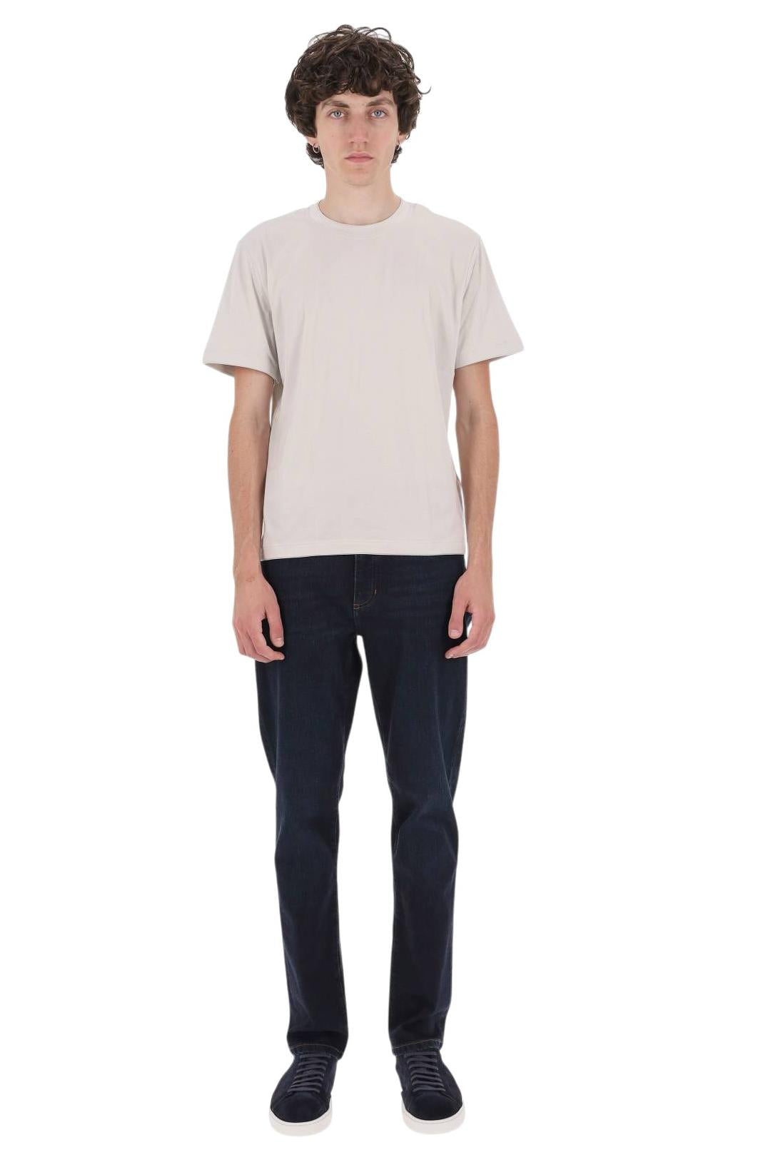 Eleventy T-shirt in cotone con doppi profili tono su tono X75TSHK19 TES0K035 02 