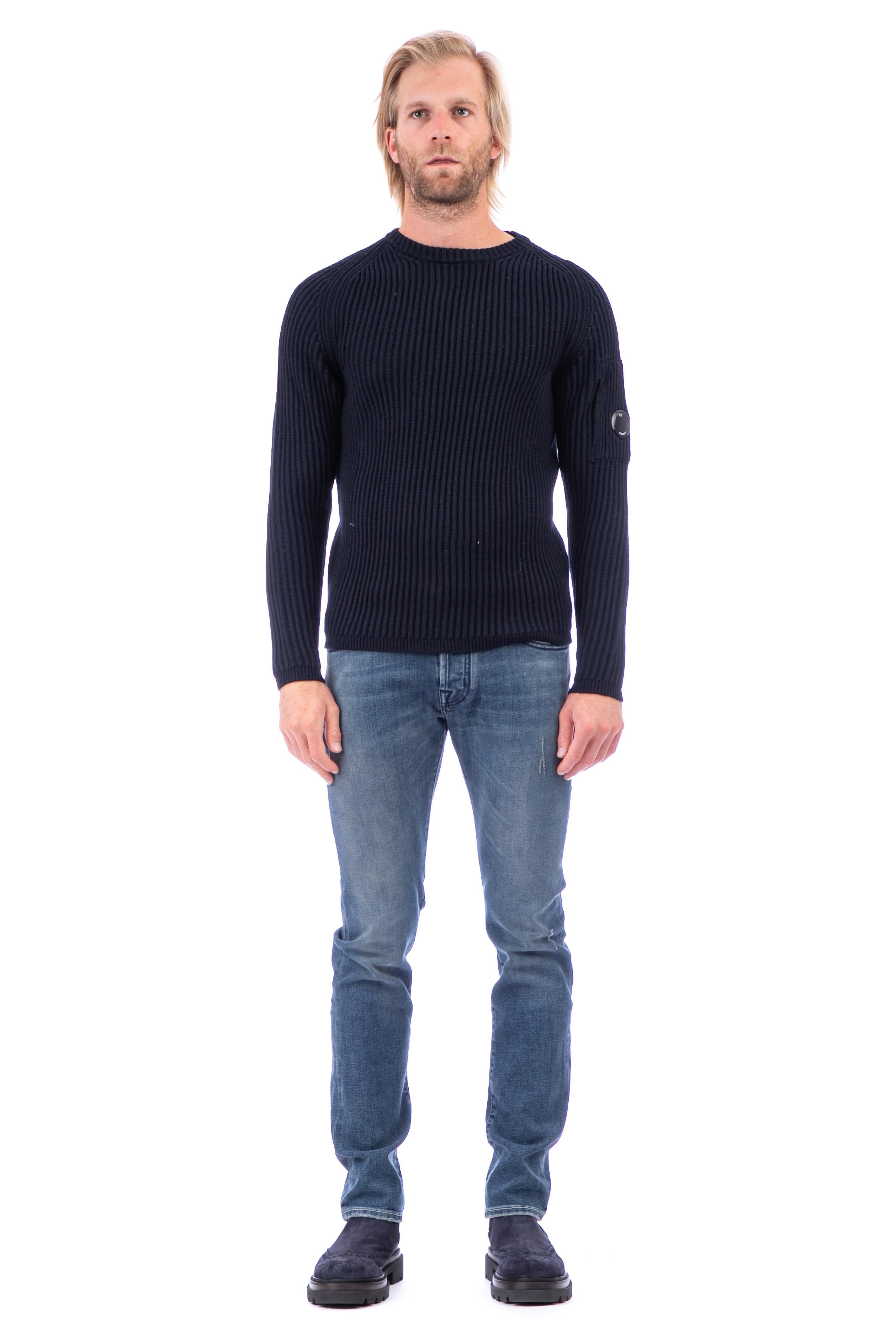CP Company Maglia girocollo in lana a costa inglese 13CMKN204A 005292A/2 888 