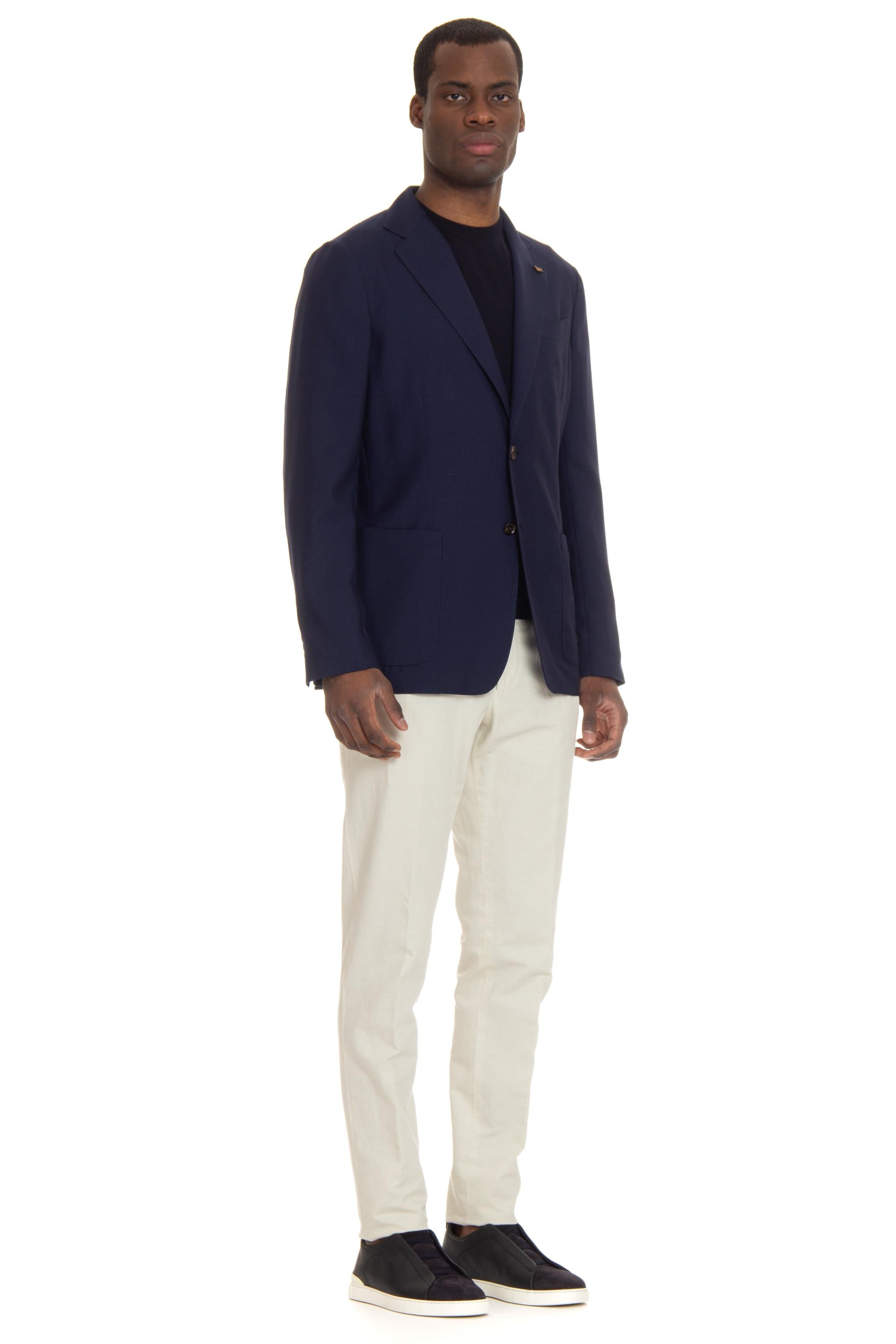 Colombo Giacca Robert destrutturata in cashmere pettinato 4.0 GI00251/N/7806 BLU NAVY 