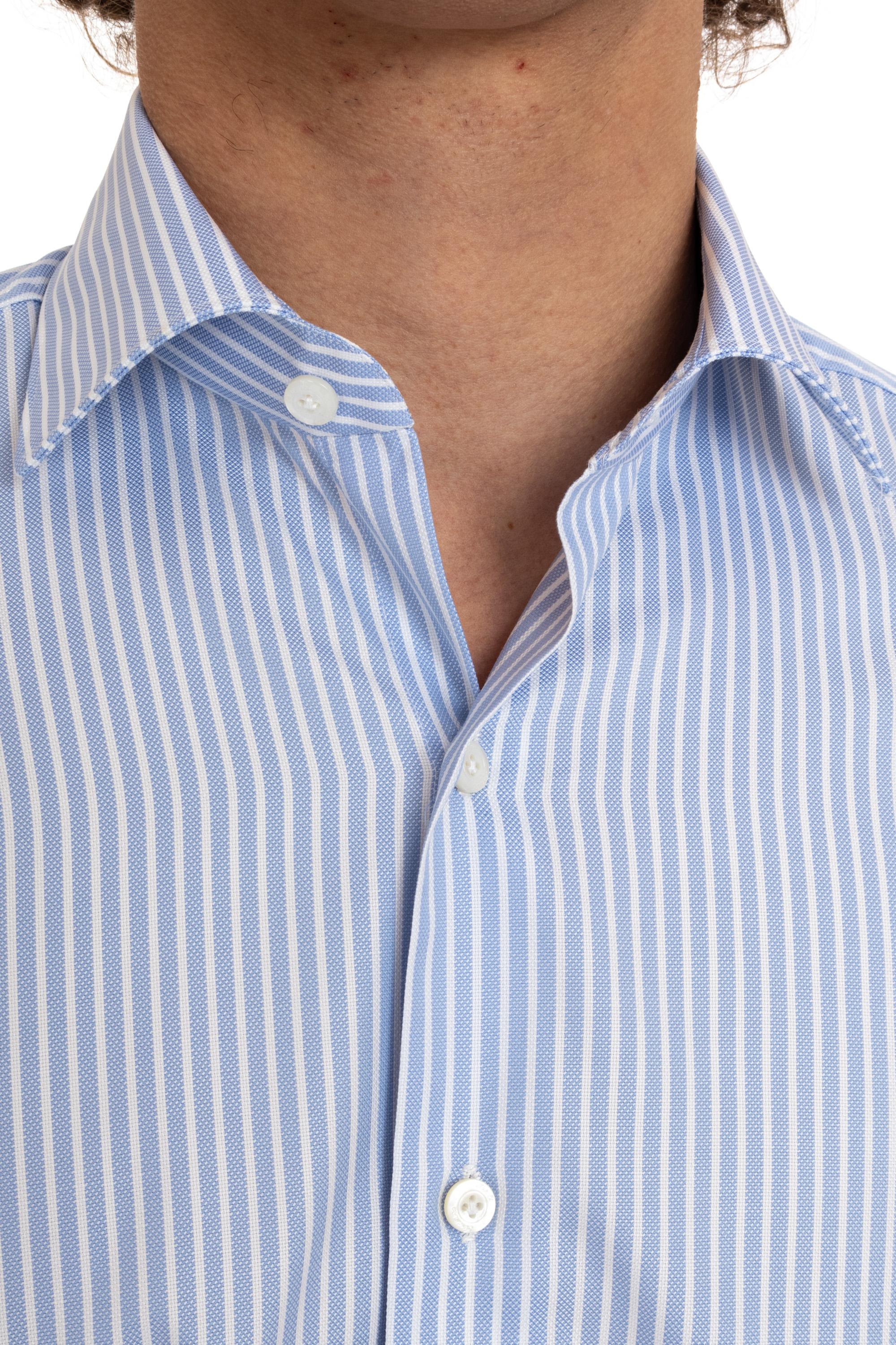 Finamore Camicia sartoriale rigata linea Milano C0328 MILANO LUIGI LZ 01 