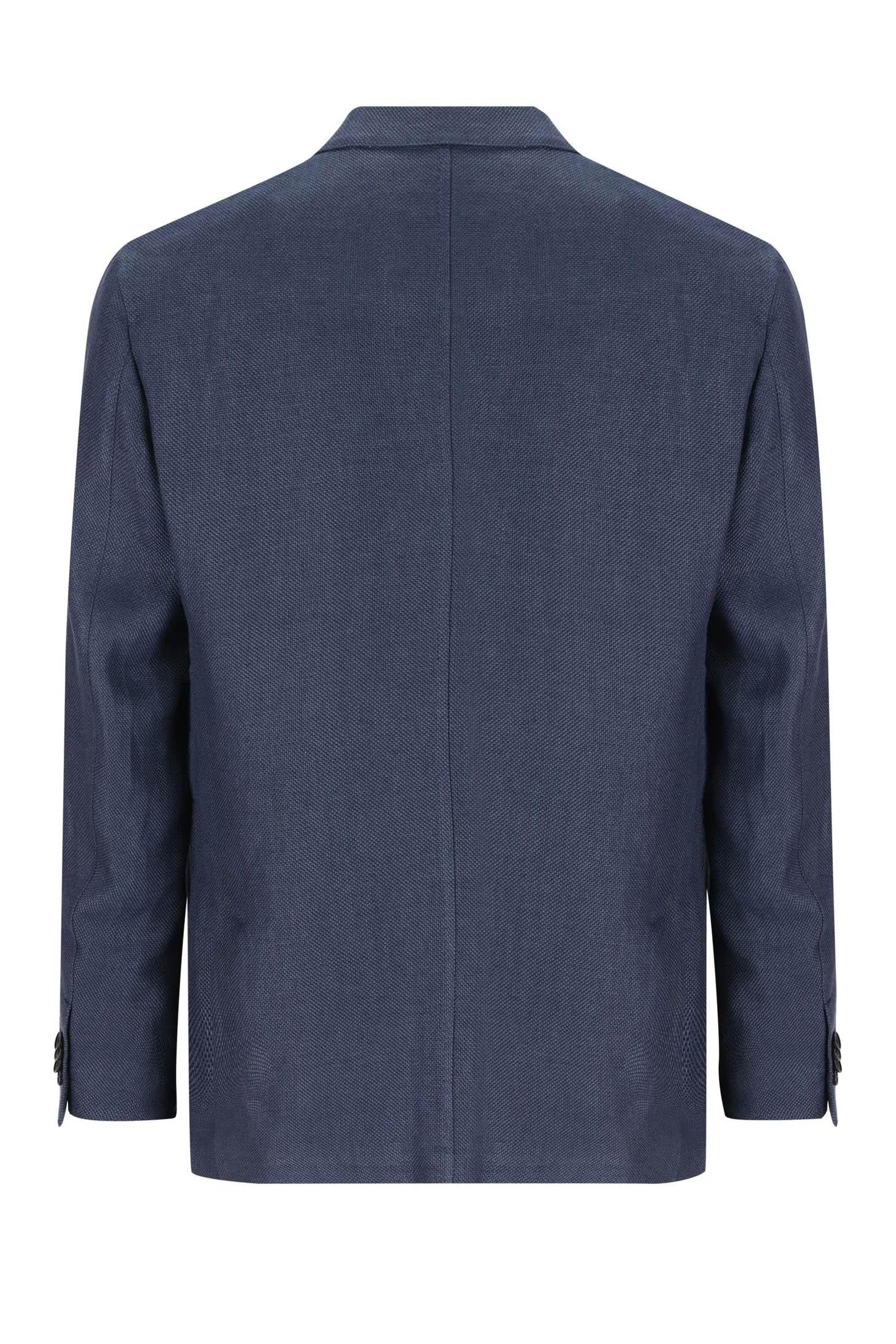 Zegna Giacca doppiopetto tramata in lino-lana-seta 349528A3-1DJ3S0 7R 