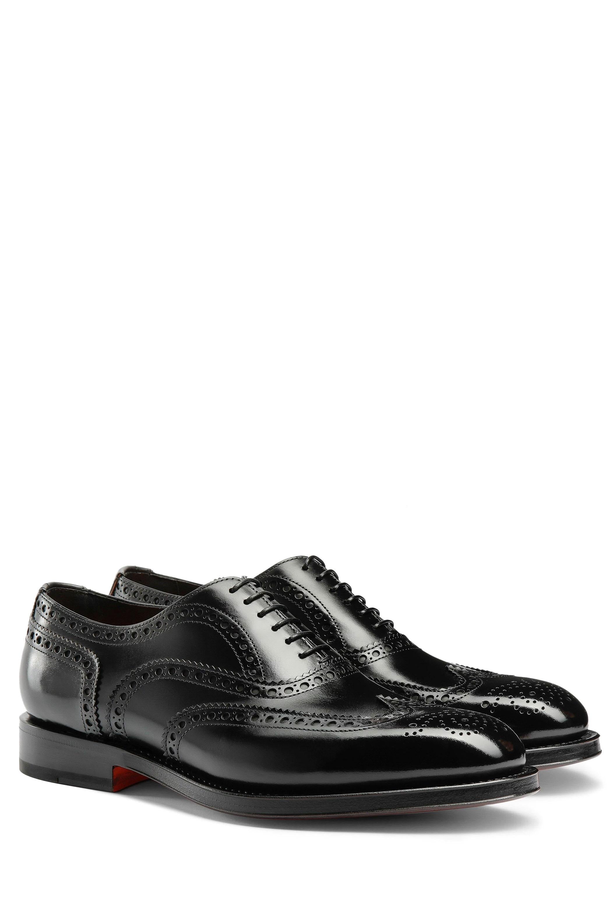 Santoni Scarpa oxford brogue Goodyear in pelle mod. Enrico MCCO17836PD5HOBR N01 